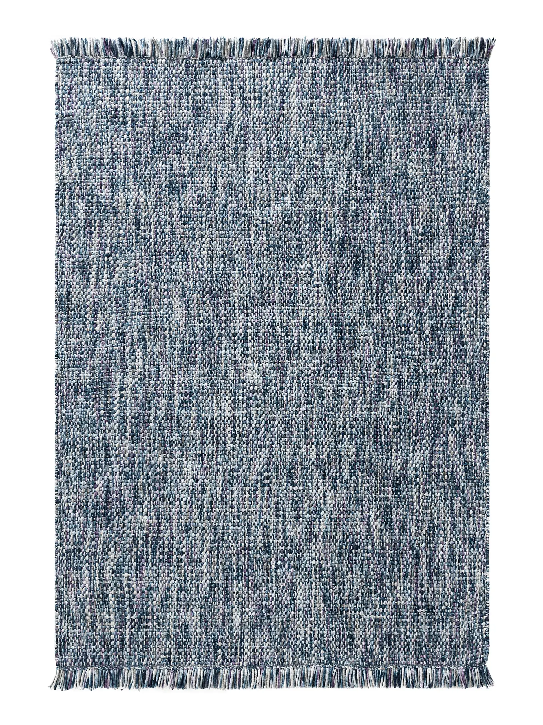Tappeto di 100% Poliestere (PET riciclato) in Azzurro con pelo alto 100% Poliestere (PET riciclato) da benuta POP