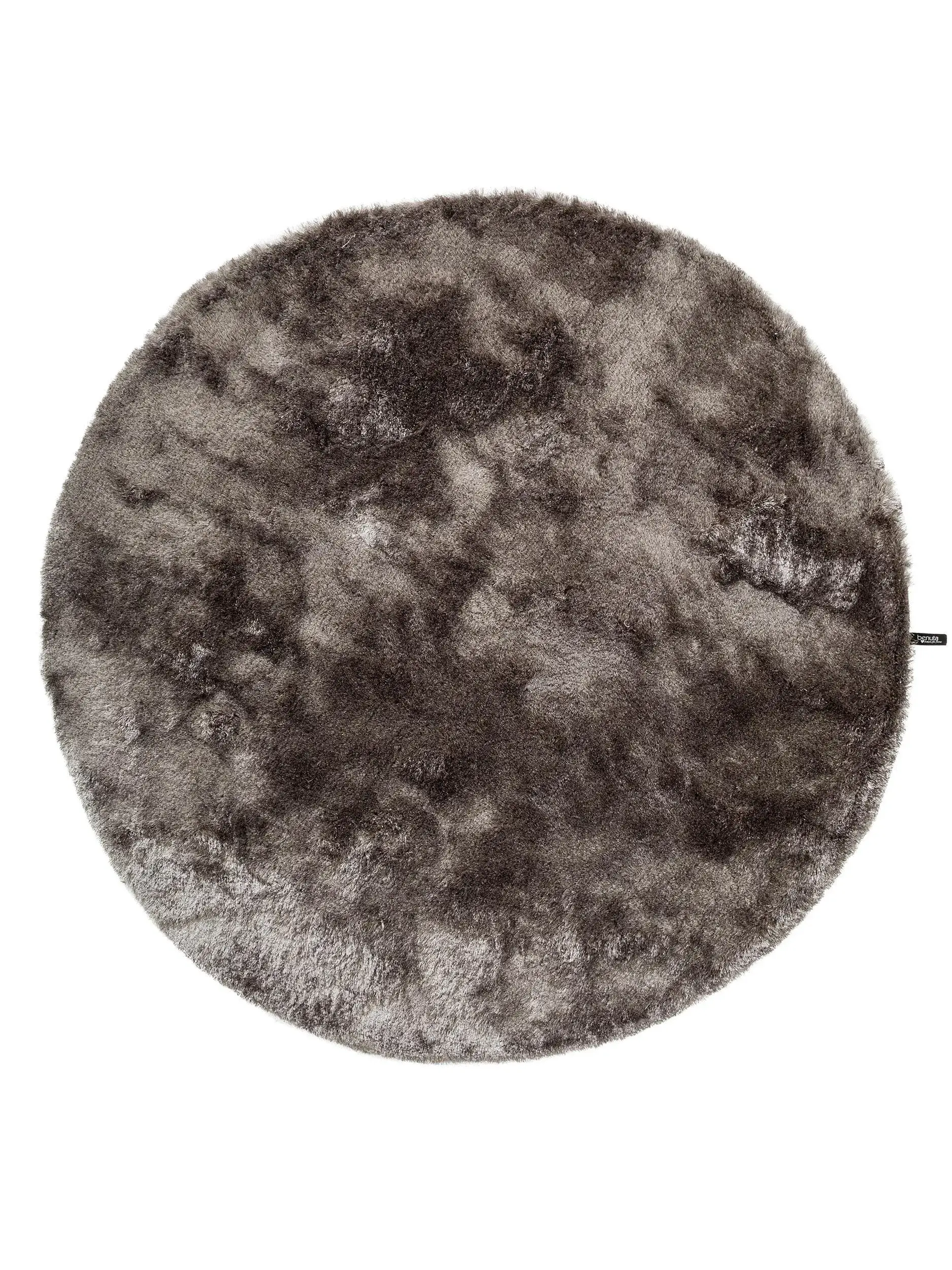 Teppich aus 100% Polyester in Grau mit 100% Polyester hohem Flor von benuta Nest