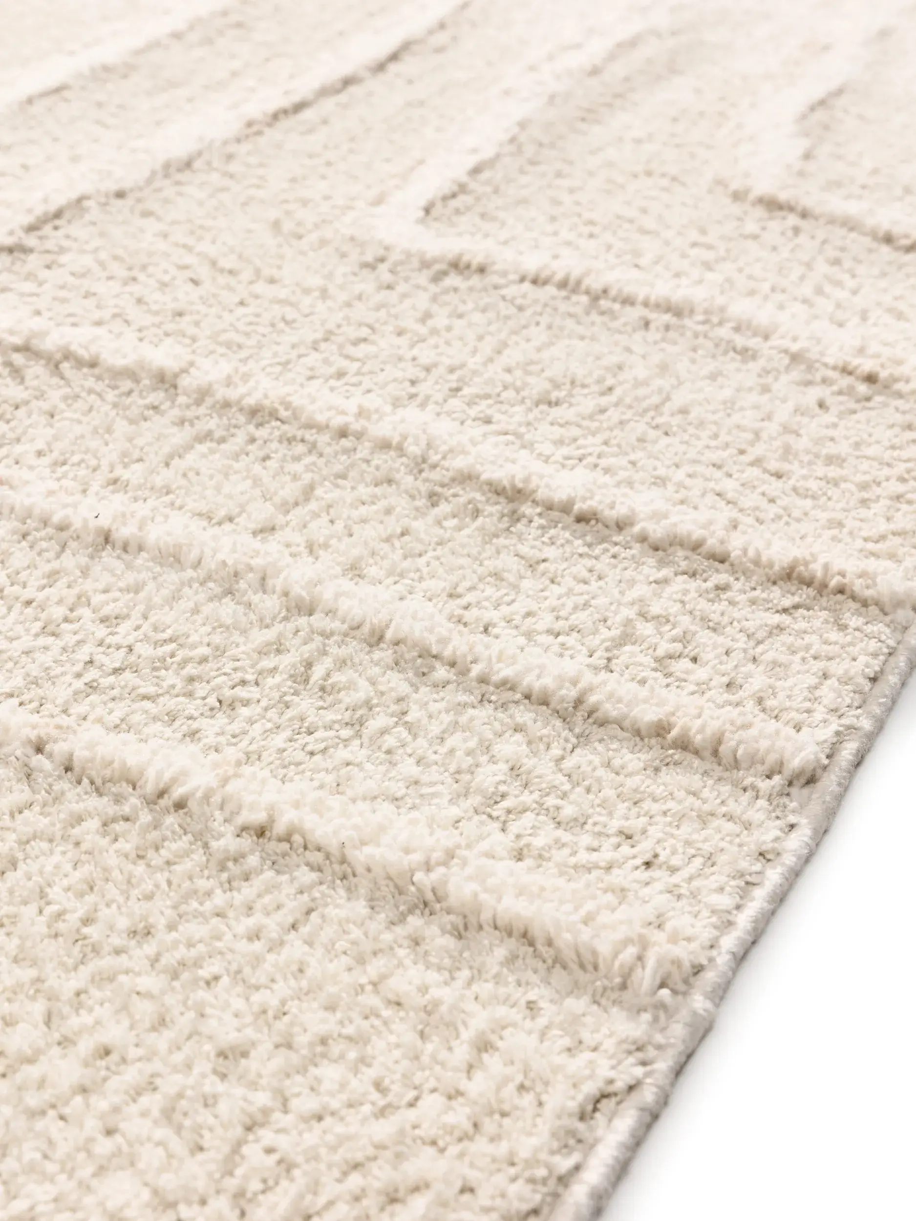 Tapis en 100% Polyester en Blanc avec une pile de 100% Polyester de hauteur de benuta POP