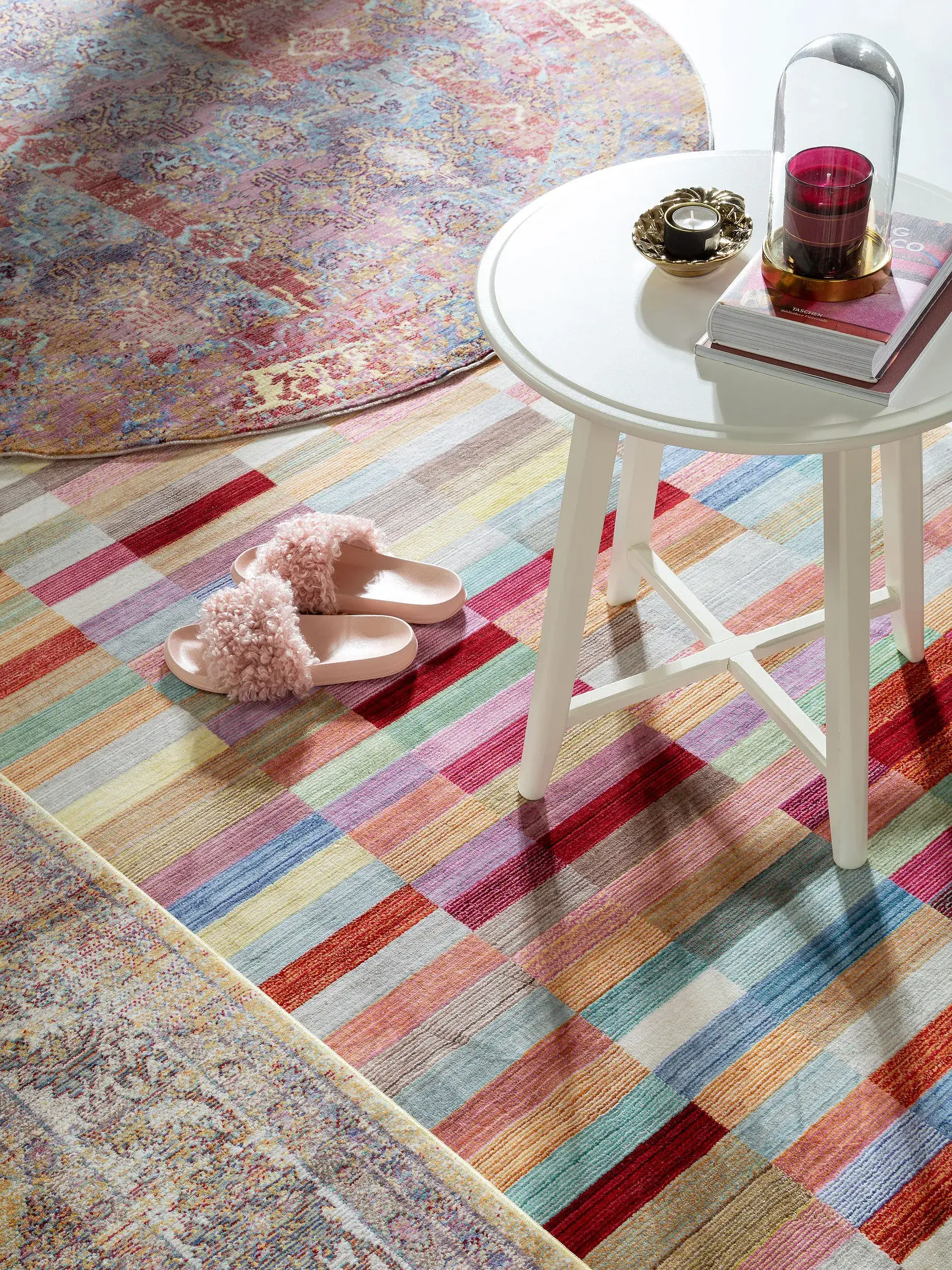 Teppich aus 100% Polyester in Multicolor mit 100% Polyester hohem Flor von benuta