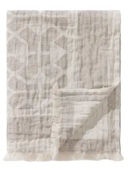 Decke aus Leinen-Mix Sabine Cream/Beige