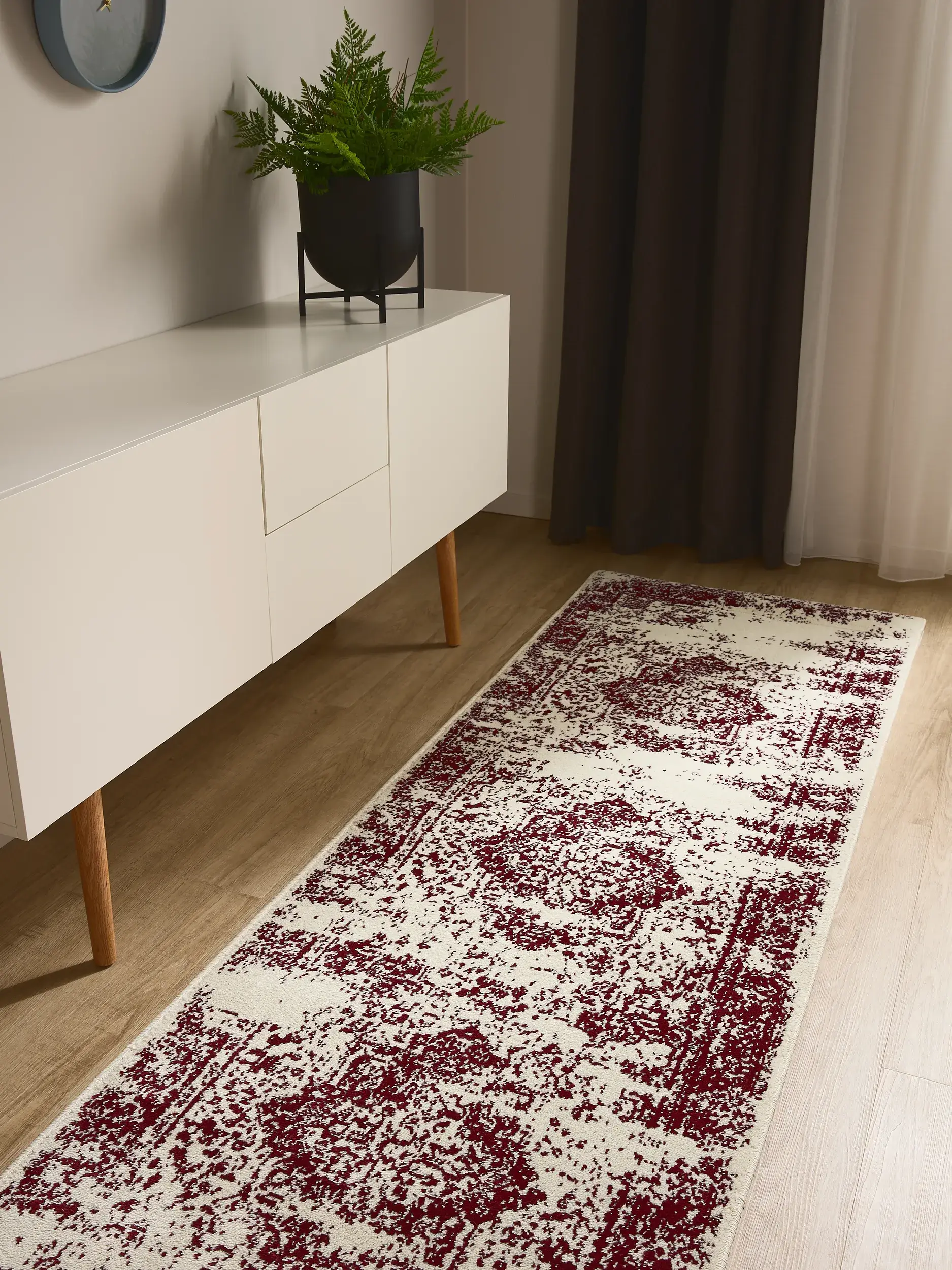 Rug made of 100% Polypropylen in Beige with a 100% Polypropylen high pile by benuta Basic