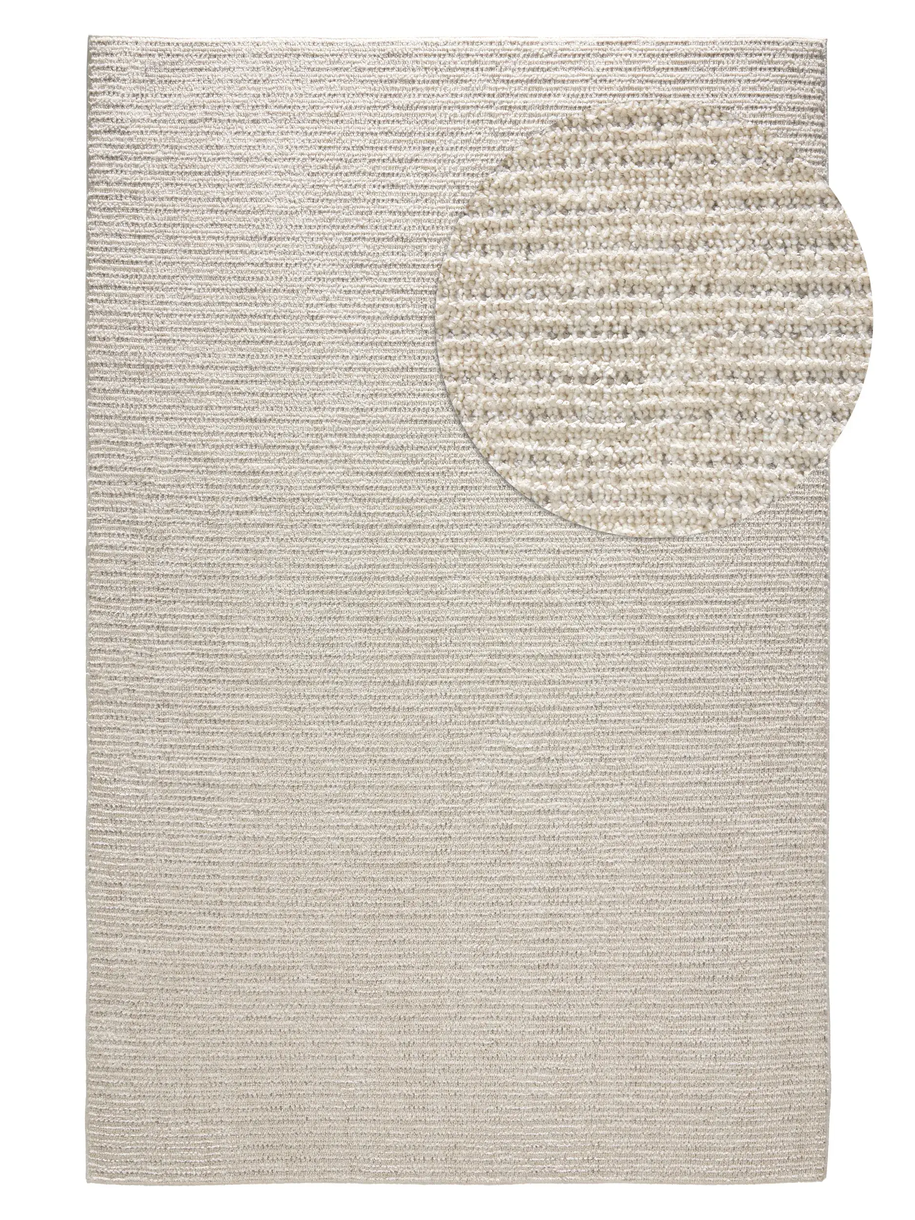 Matta av 100% Polyester i Vit med 100% Polyester hög lugg från benuta nest
