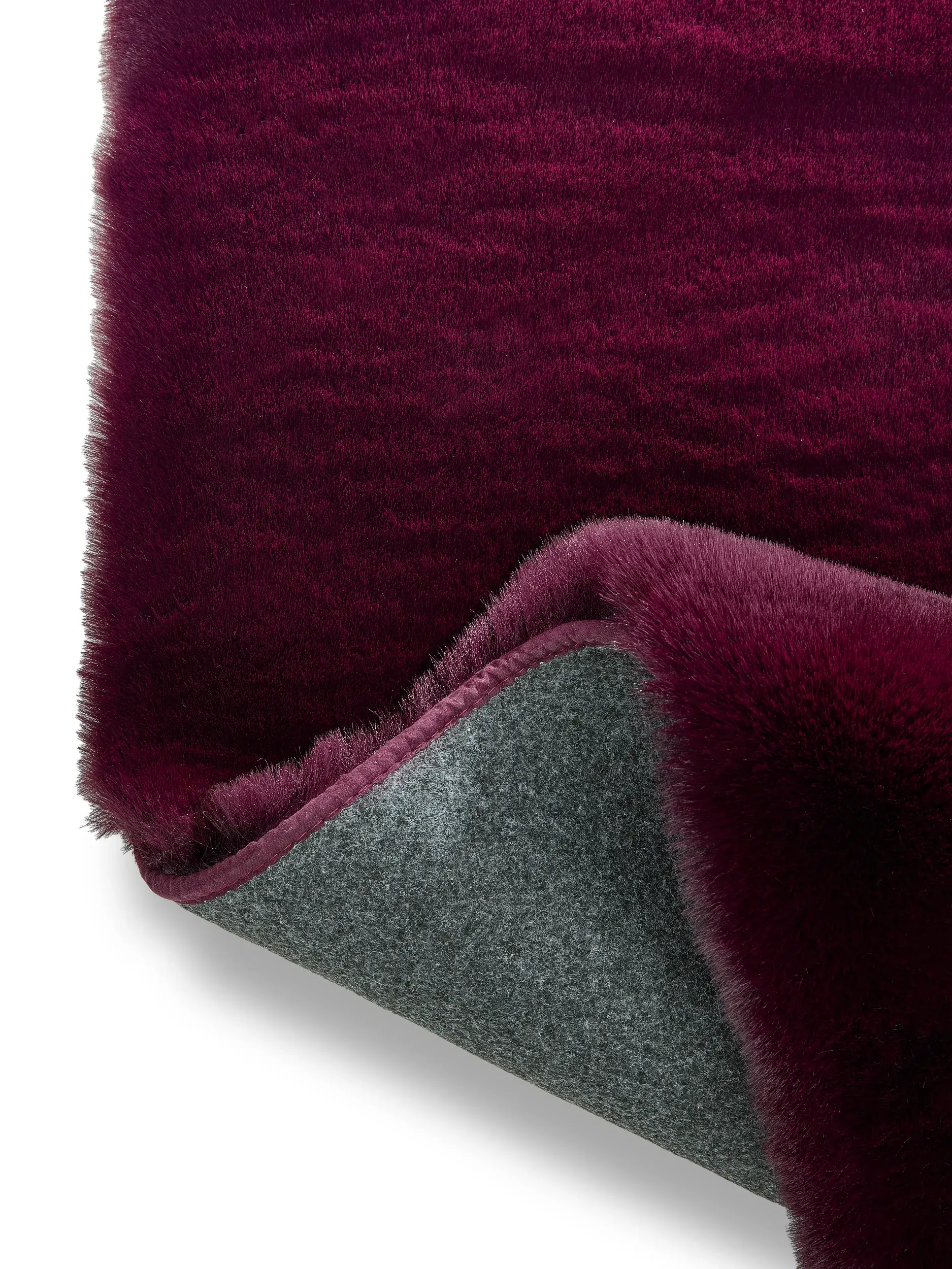 Teppich aus 100% Polyester in Rot mit 100% Polyester hohem Flor von benuta Finest