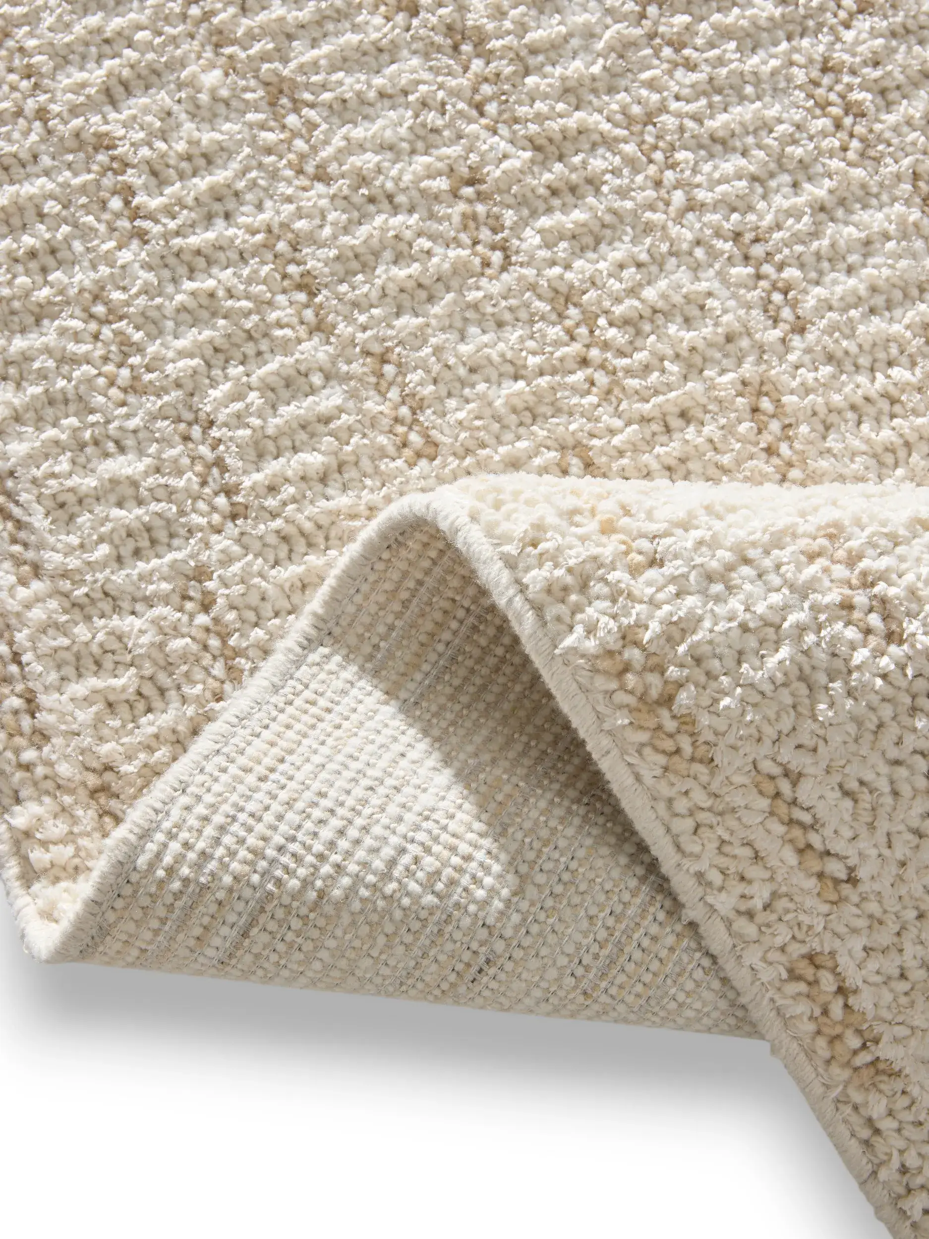Rug made of 100% Polyester in Weiß with a 100% Polyester high pile by benuta Nest