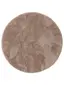 Hochflorteppich rund Cloudy Taupe