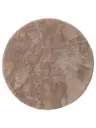 Hochflorteppich rund Cloudy Taupe