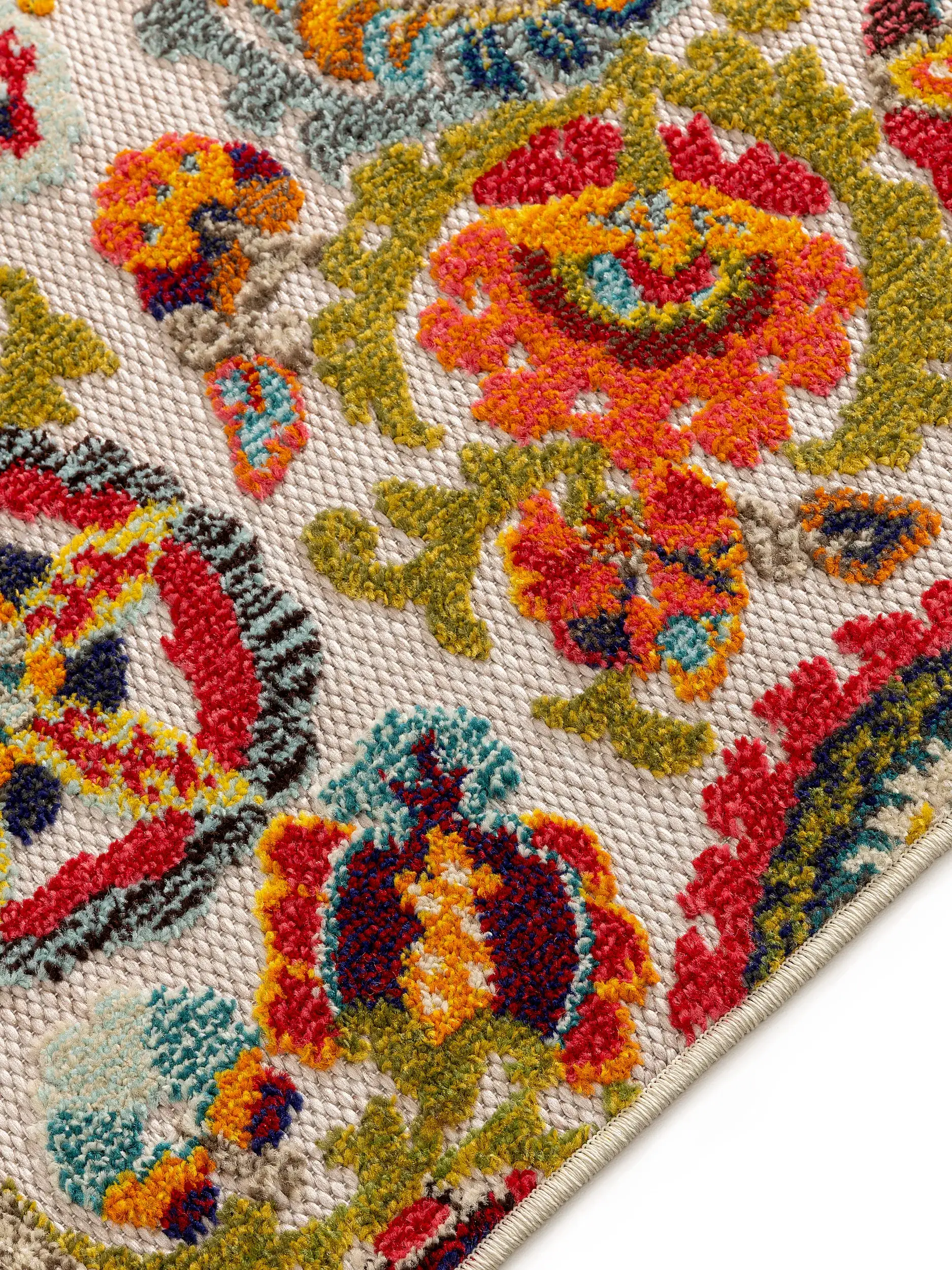 Teppich aus 100% Polypropylen in Multicolor mit 100% Polypropylen hohem Flor von benuta Nest