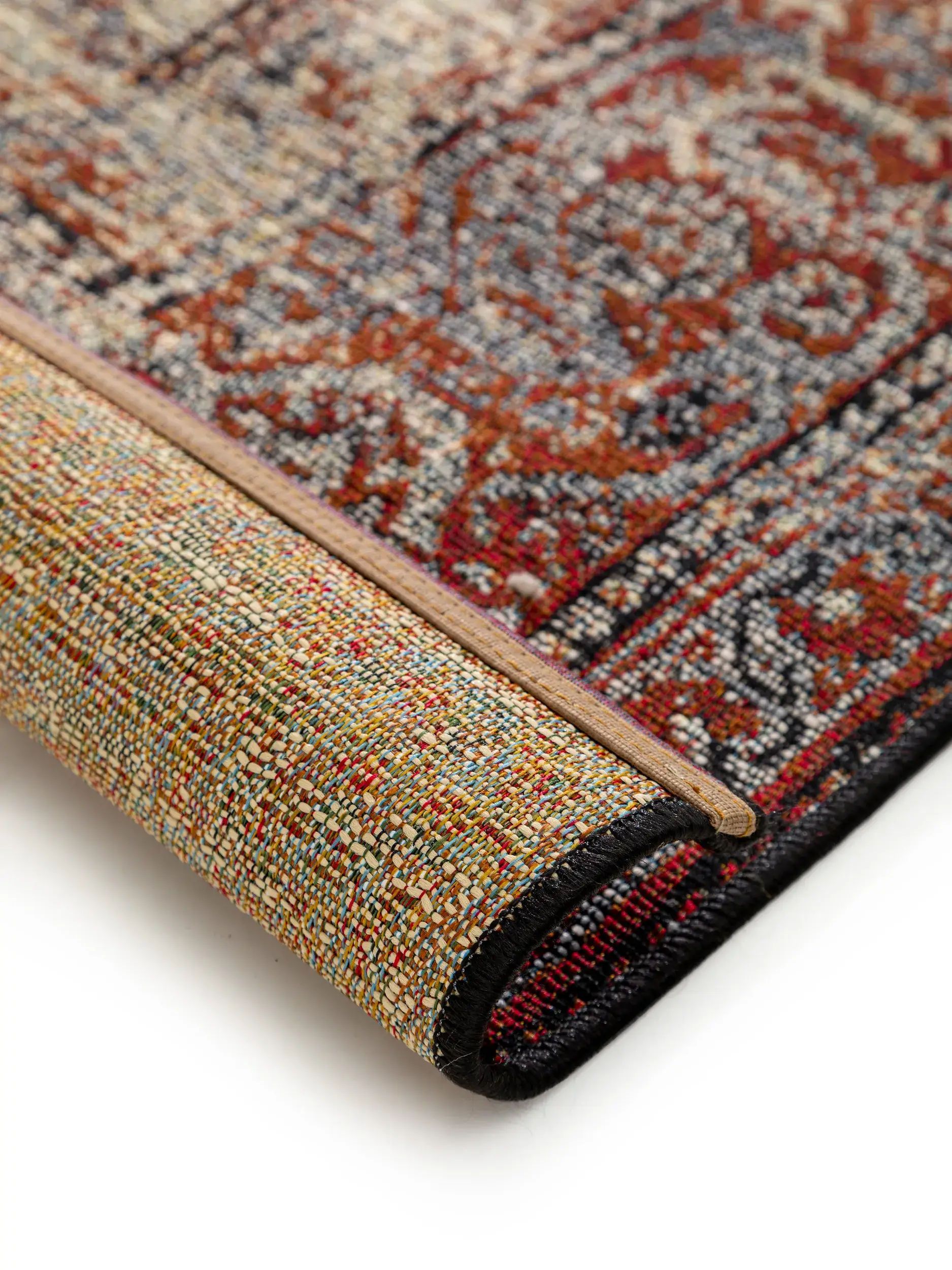 Rug made of 76% Polypropylen, 23% Polyester, 1% Latex in Multicolor with a 76% Polypropylen, 23% Polyester, 1% Latex high pile by benuta Nest