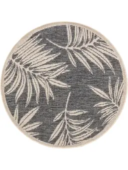 In- & Outdoor-Teppich rund River Blau