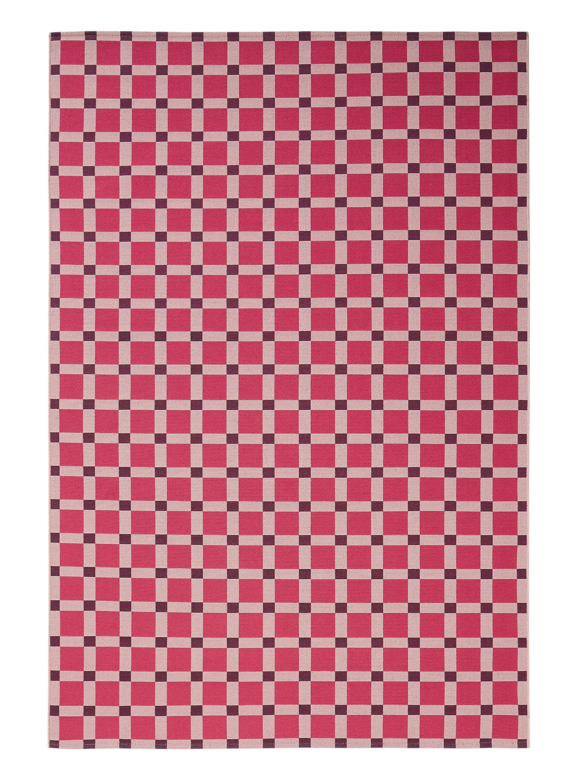 Teppich aus 76% Polypropylen, 23% Polyester, 1% Latex in Rosa mit 76% Polypropylen, 23% Polyester, 1% Latex hohem Flor von benuta Pop