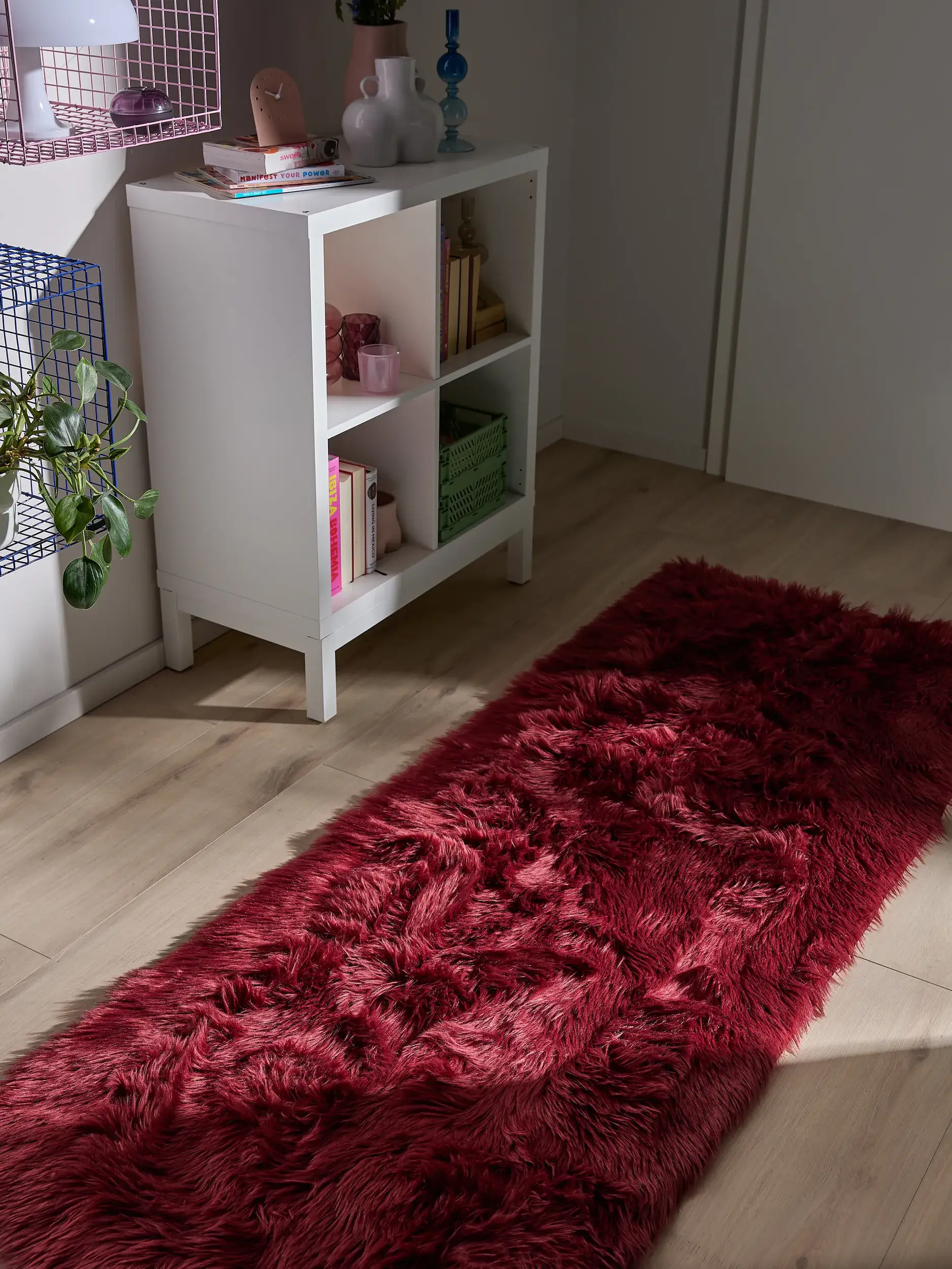 Hoogpolig Vloerkleed Wasbaar Nanuk Bordeaux van 