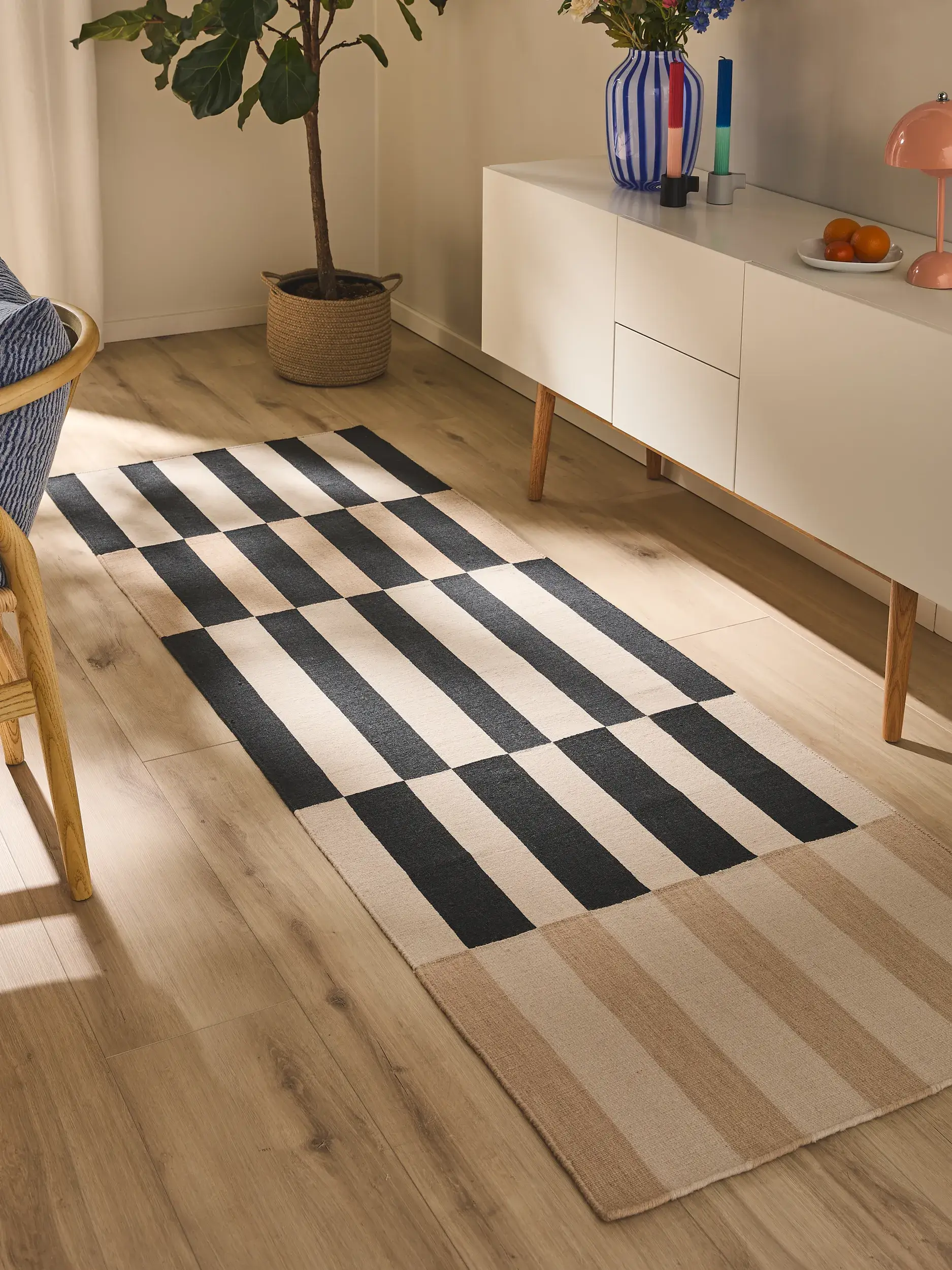 Rug made of 100% Wool in Beige with a 100% Wool high pile by benuta Nest