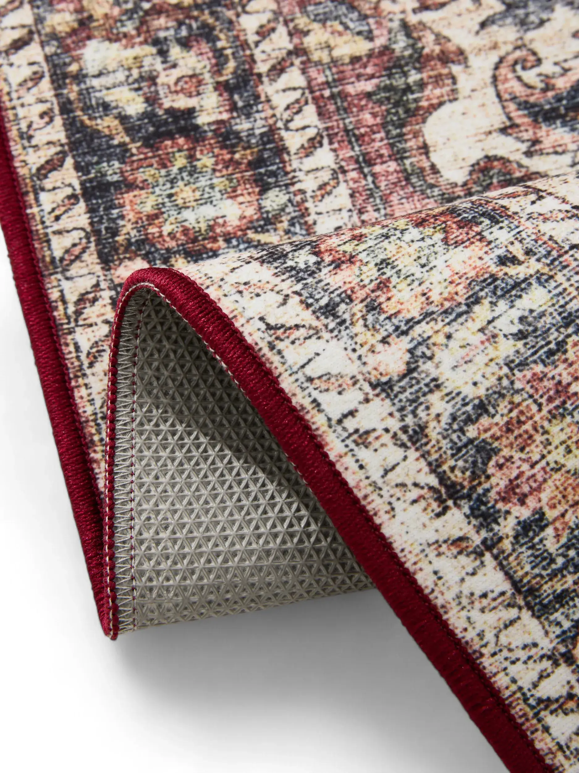 Rug made of 100% Polyester in Multicolour with a 100% Polyester high pile by benuta Basic
