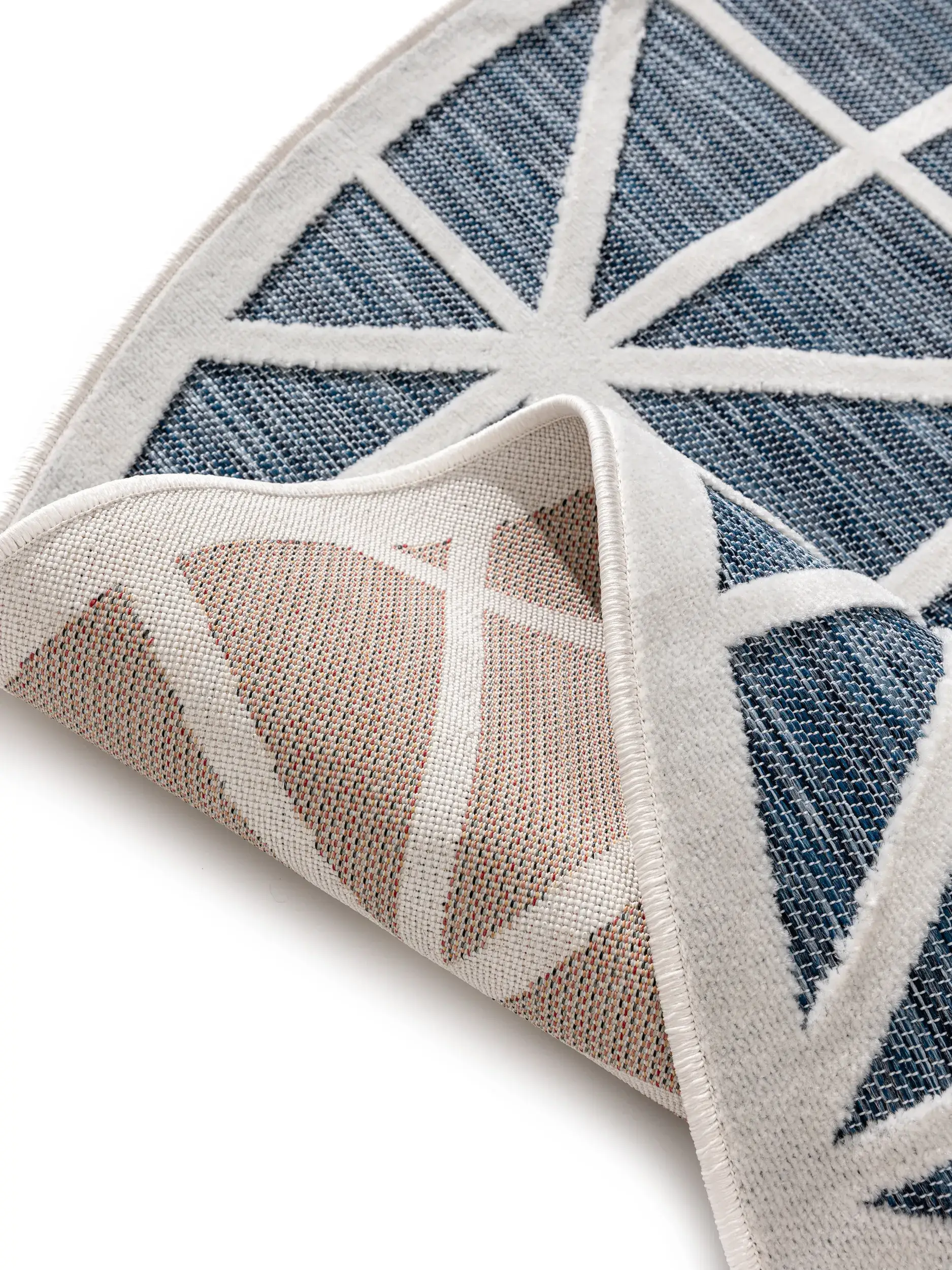 Tappeto di 100% Polipropilene in Azzurro con pelo alto 100% Polipropilene da benuta POP