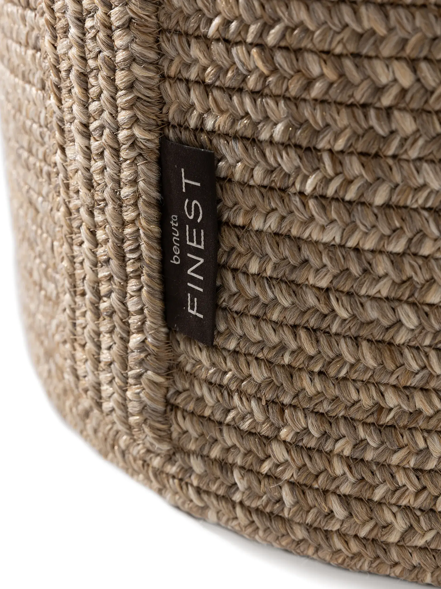 In- & Outdoor Pouf Noe Natur Einfarbig-suunnittelussa, valmistettu 100% polypropeeniaista, benuta Finestin toimesta