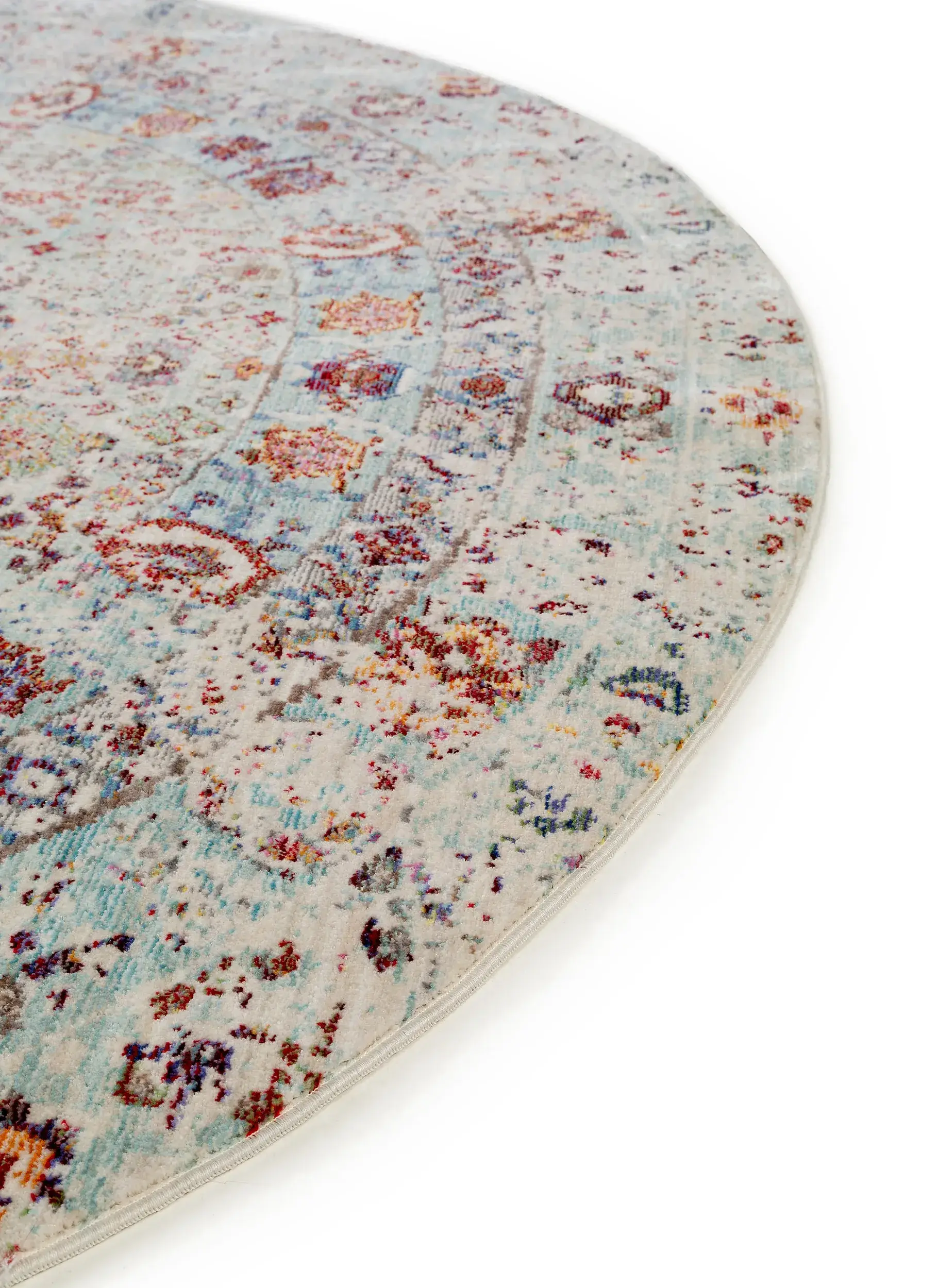 Rug made of 100% Polyester in Multicolour with a 100% Polyester high pile by benuta Nest