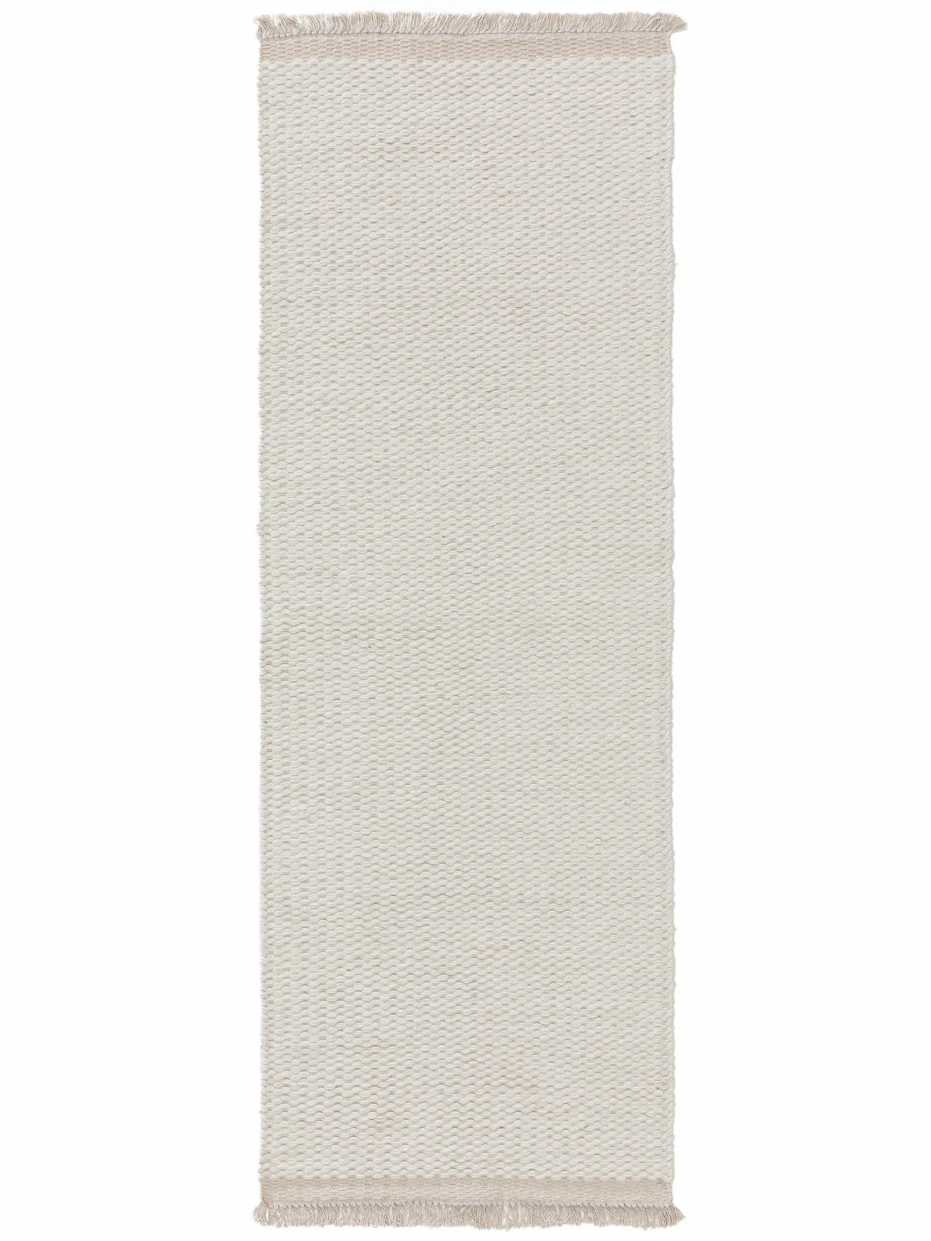 Teppich aus 40% Wolle, 30% Baumwolle, 30% Viskose in Beige mit 40% Wolle, 30% Baumwolle, 30% Viskose hohem Flor von benuta Pure
