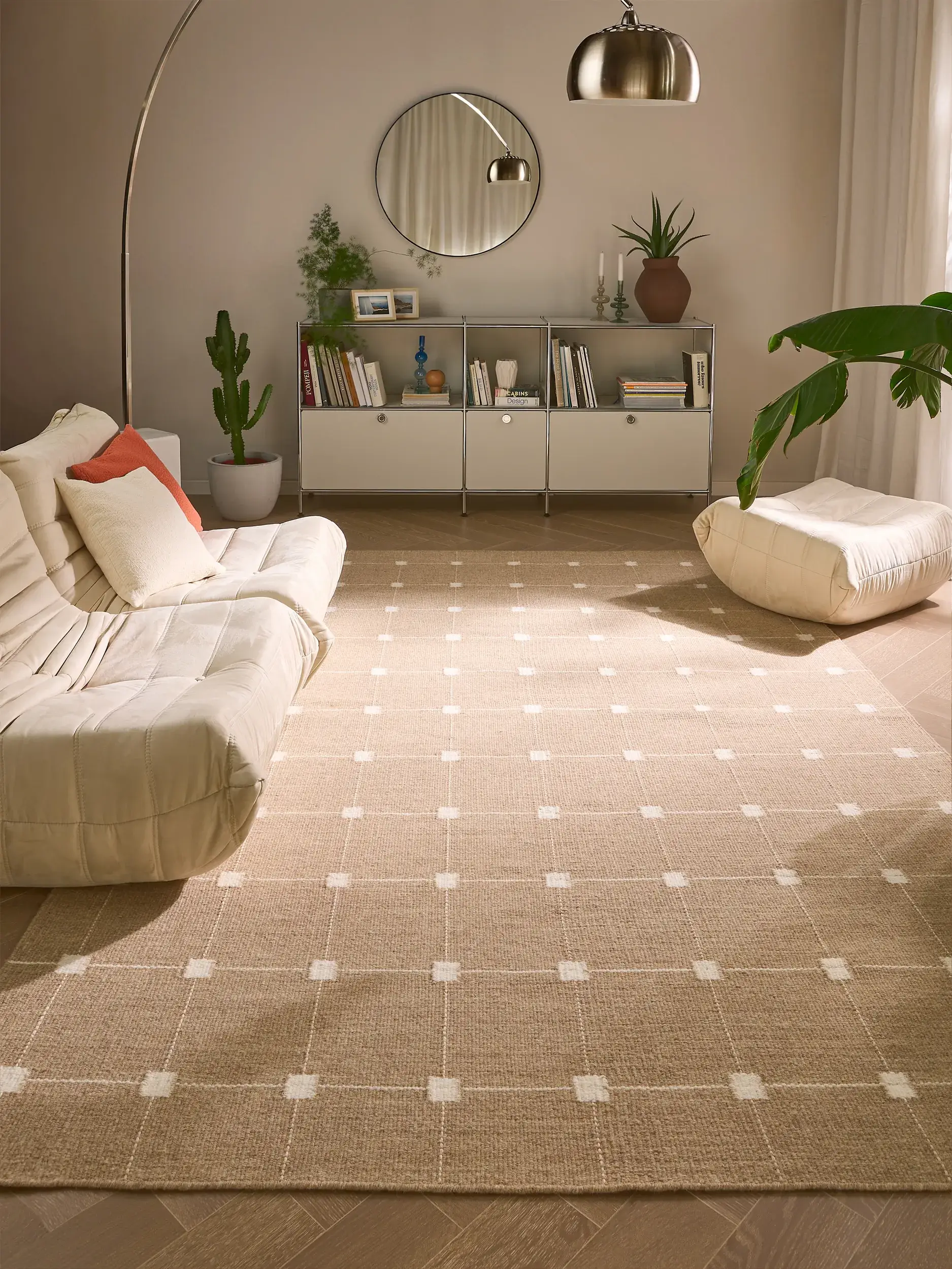 Rug Grady made of 100% Wool in Beige by benuta Pure