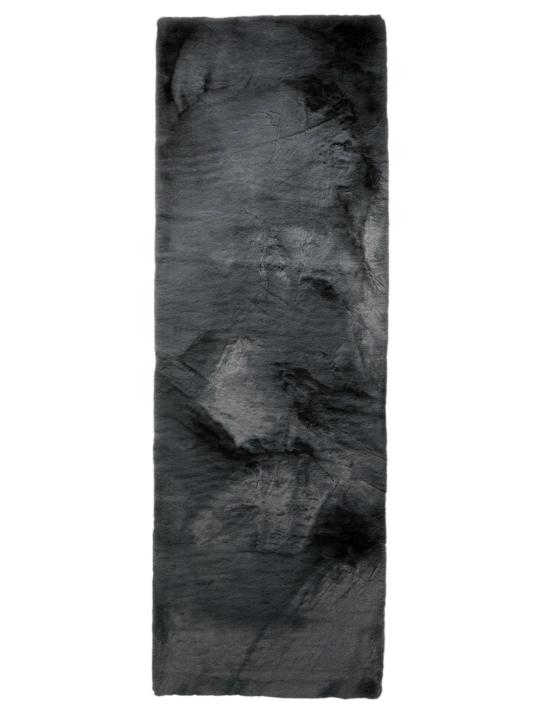 Teppich aus 100% Polyester in Grau mit 100% Polyester hohem Flor von benuta Nest