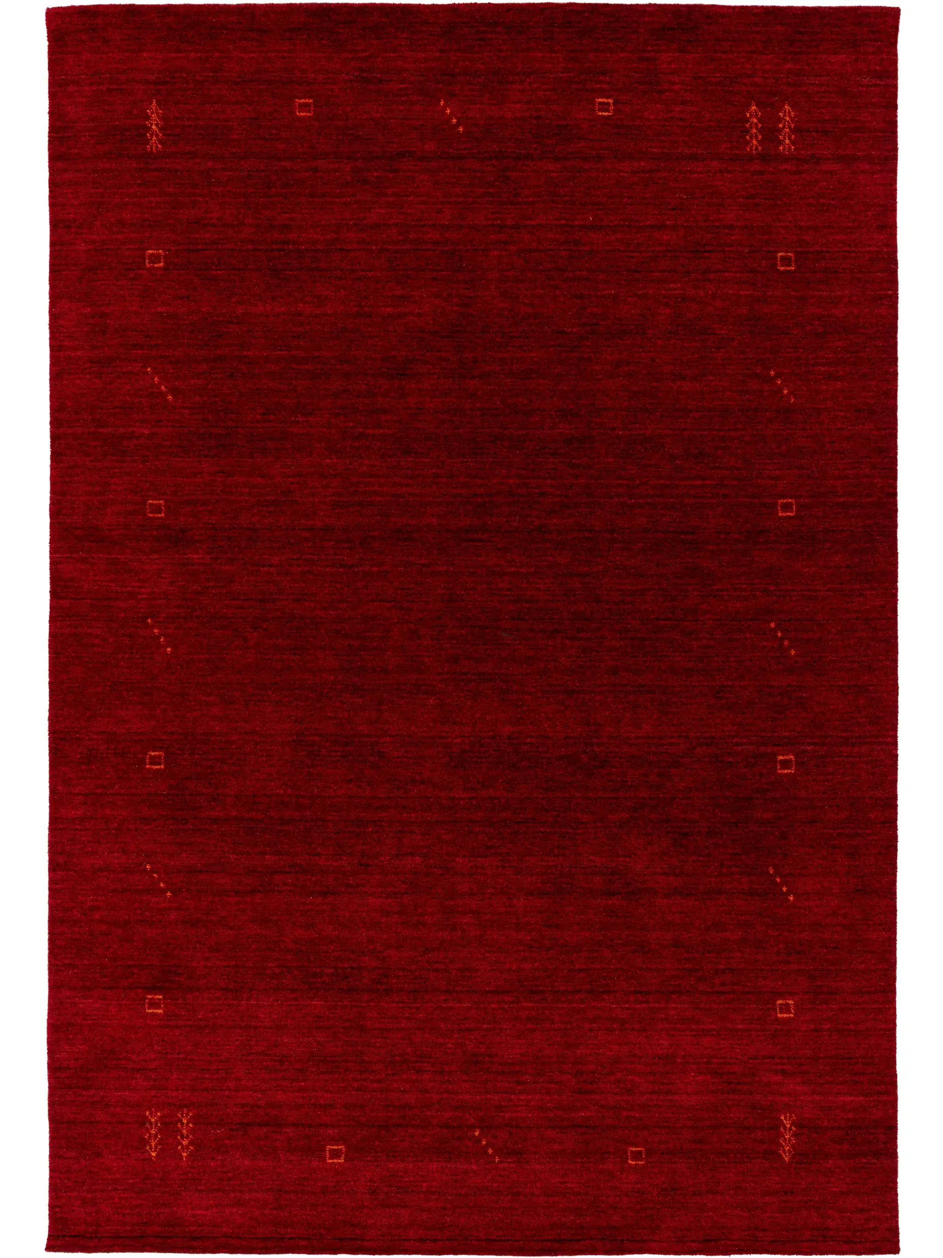 Tappeto di 100% Lana in Rosso con pelo alto 100% Lana da benuta nest