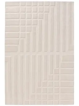Alfombra de lana Yanis Ivory