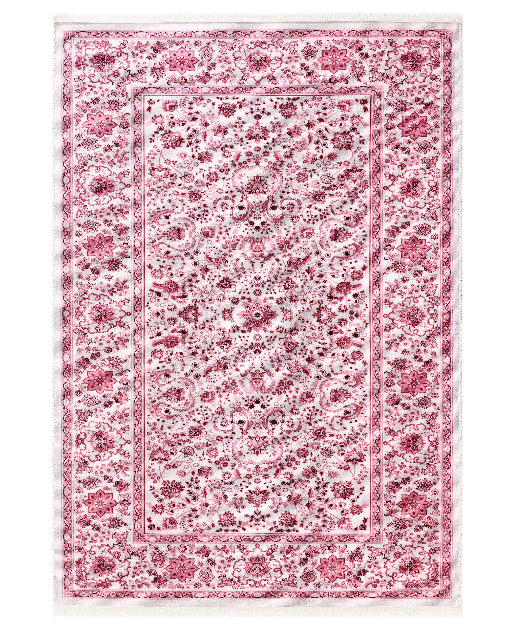 Matta av 70% Polyester, 30% Bomull i Rosa med 70% Polyester, 30% Bomull hög lugg från benuta POP