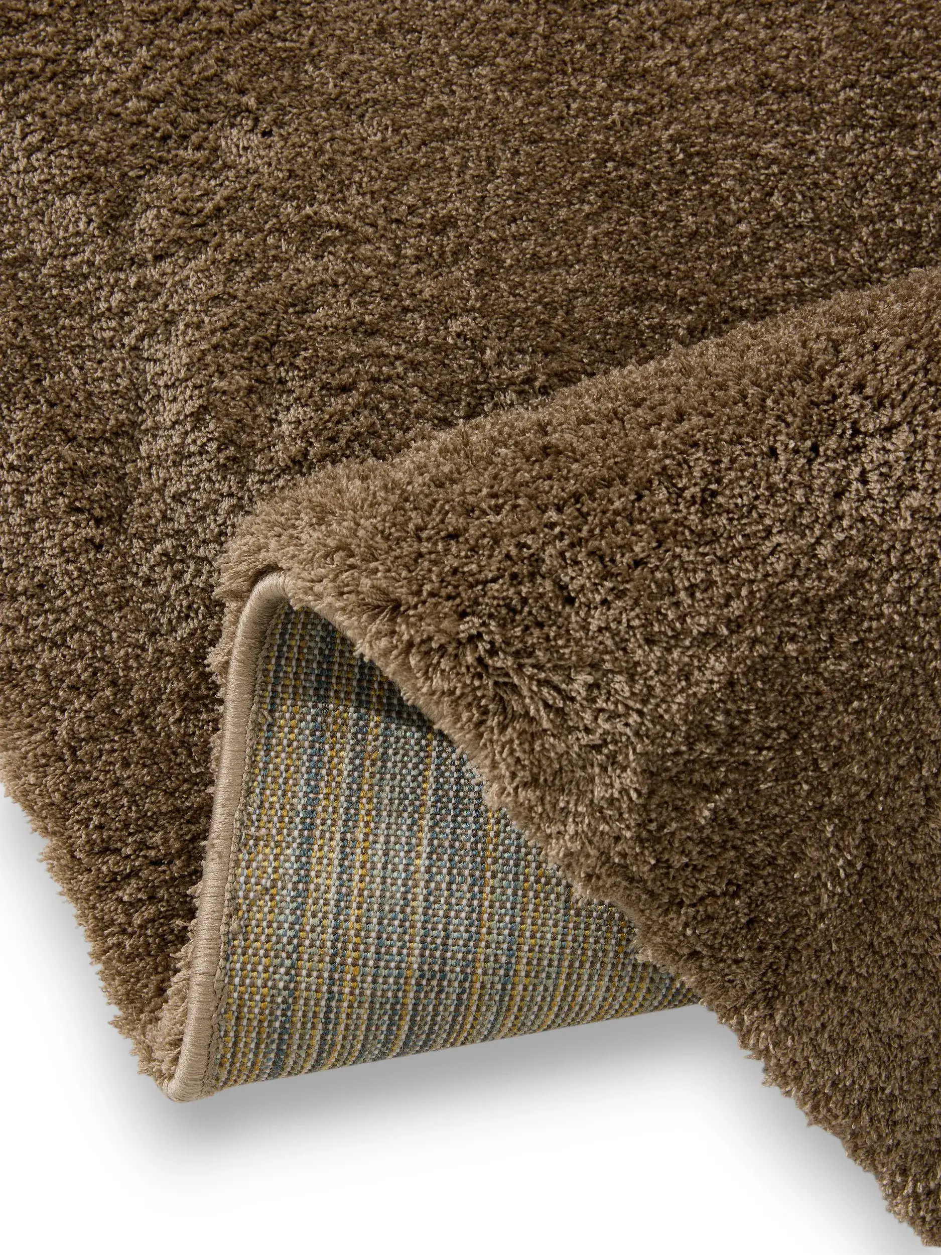 Teppich aus 100% Polyester (Microfiber) in Beige mit 100% Polyester (Microfiber) hohem Flor von benuta Nest