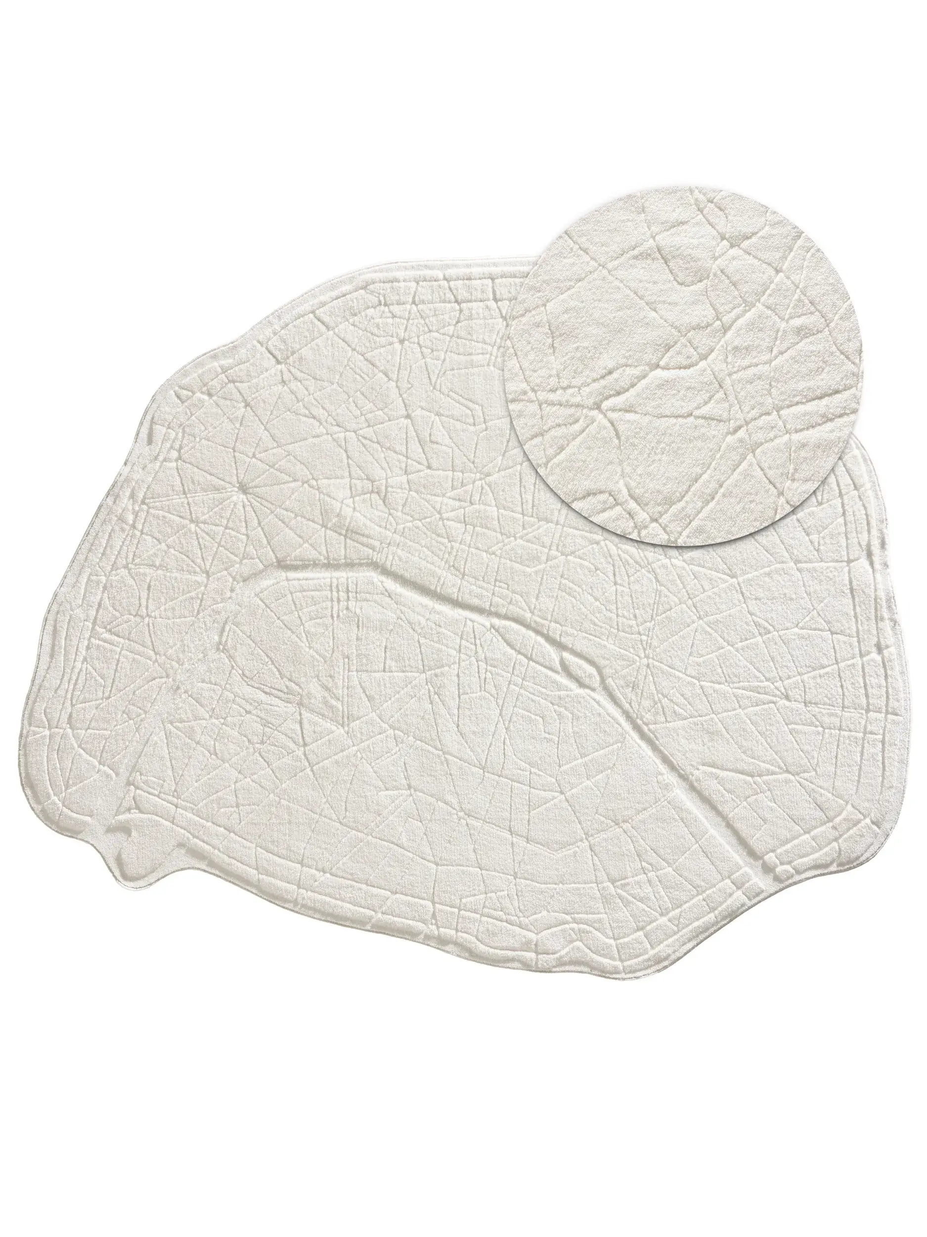 Rug made of 100% Polyester in Beige with a 100% Polyester high pile by benuta Pop