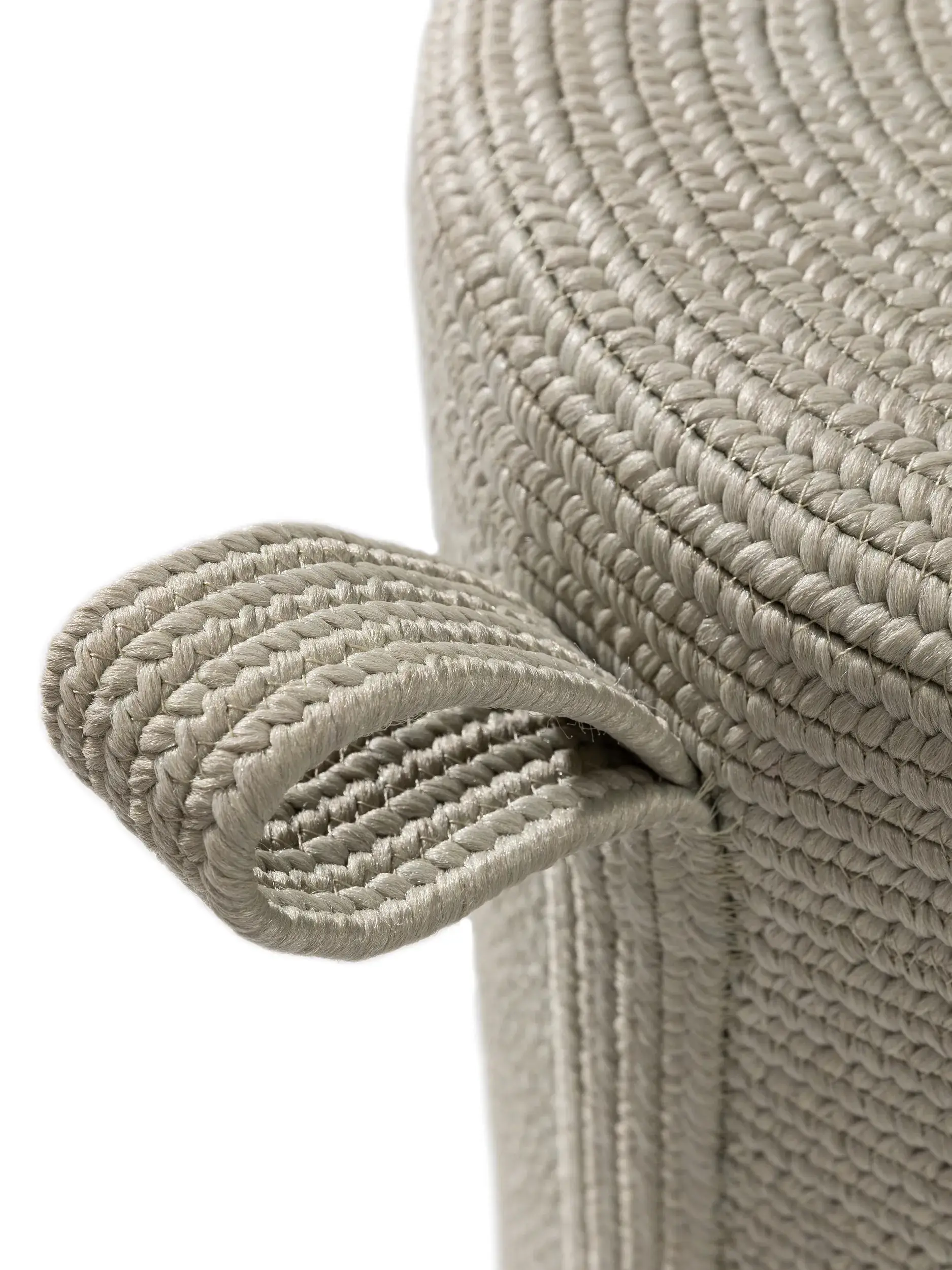 In- & Outdoor Pouf Noe Hellgrau com design Einfarbig em 100% polypropylen da benuta Finest