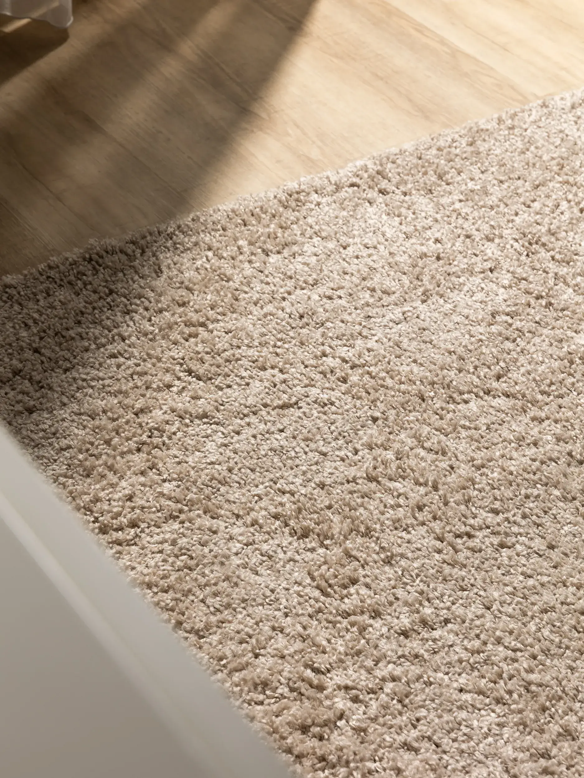 Rug made of 100% Polypropylen in Beige with a 100% Polypropylen high pile by benuta Basic
