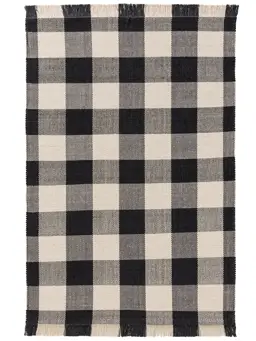 Cotton Rug Lucy Black/White