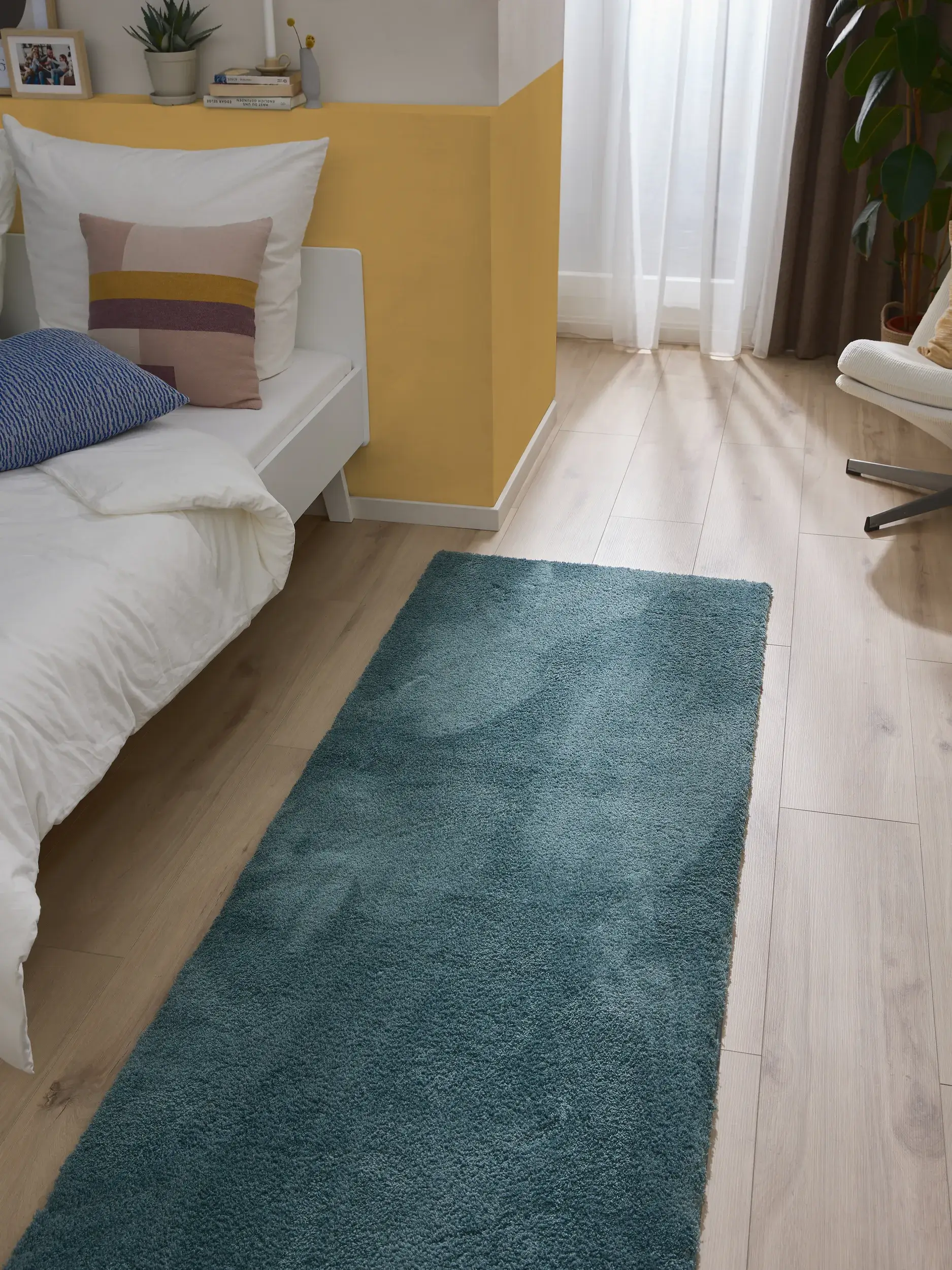 Tappeto Soda di 100% Poliestere (Microfibra) in Azzurro di benuta nest
