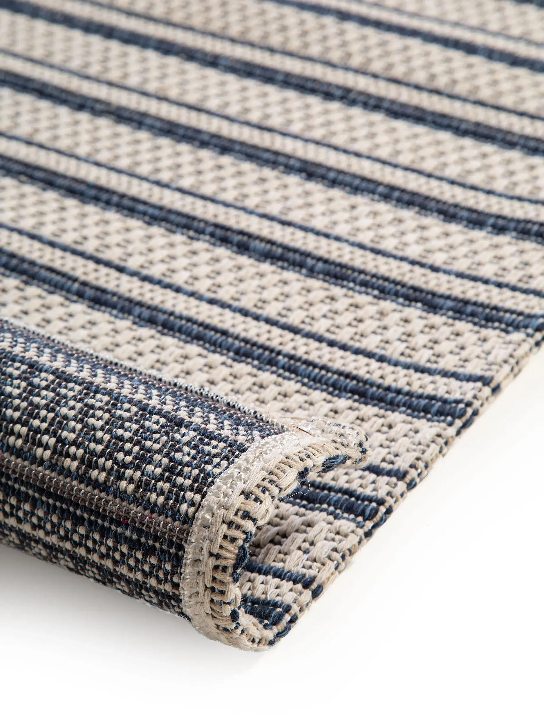 Tapete de 100% Baumwolle em Blau com pelo de 100% Baumwolle de altura da benuta