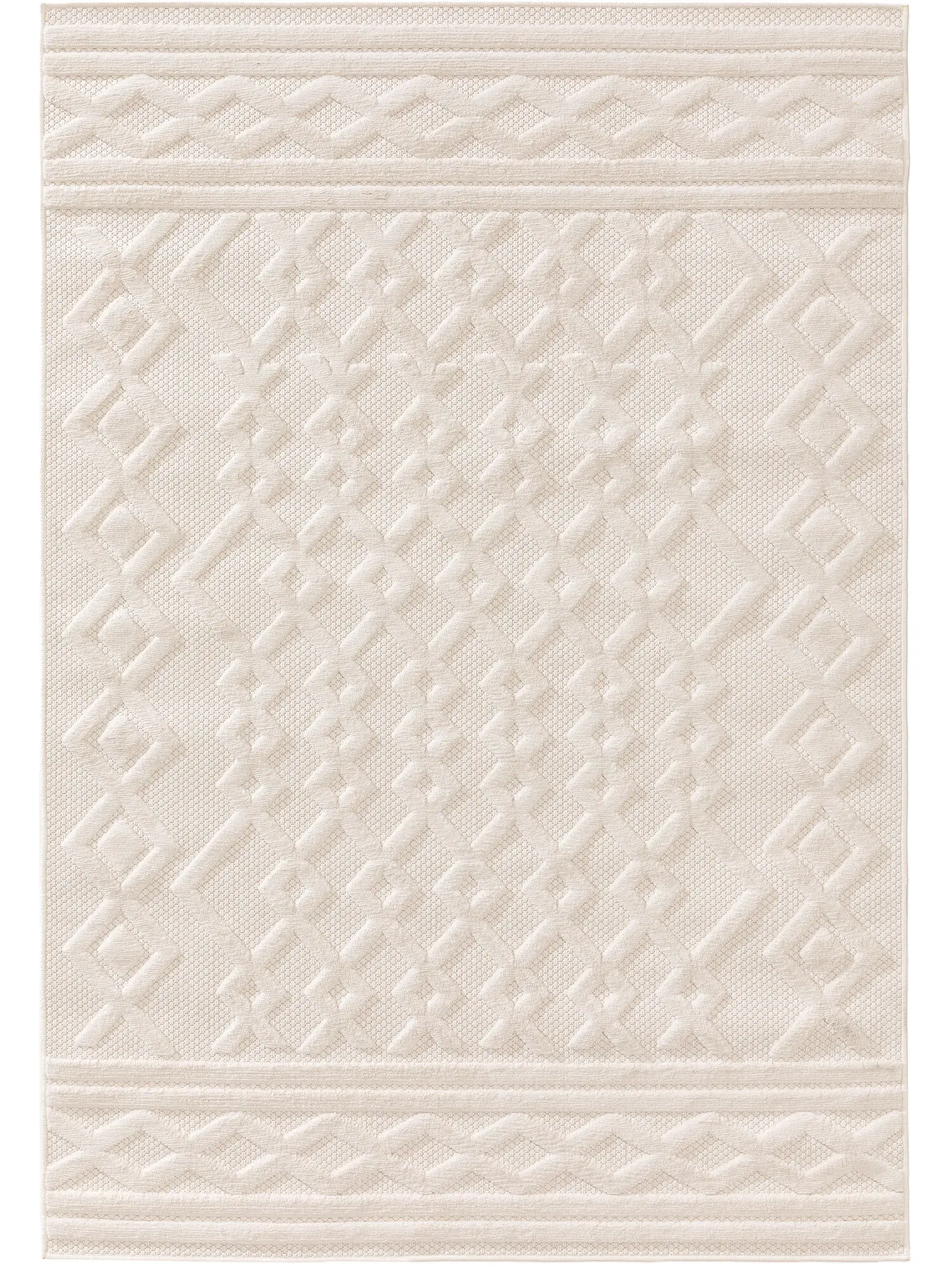 Teppe av 100% Polypropylen i Beige med 100% Polypropylen høy lugg fra benuta Nest