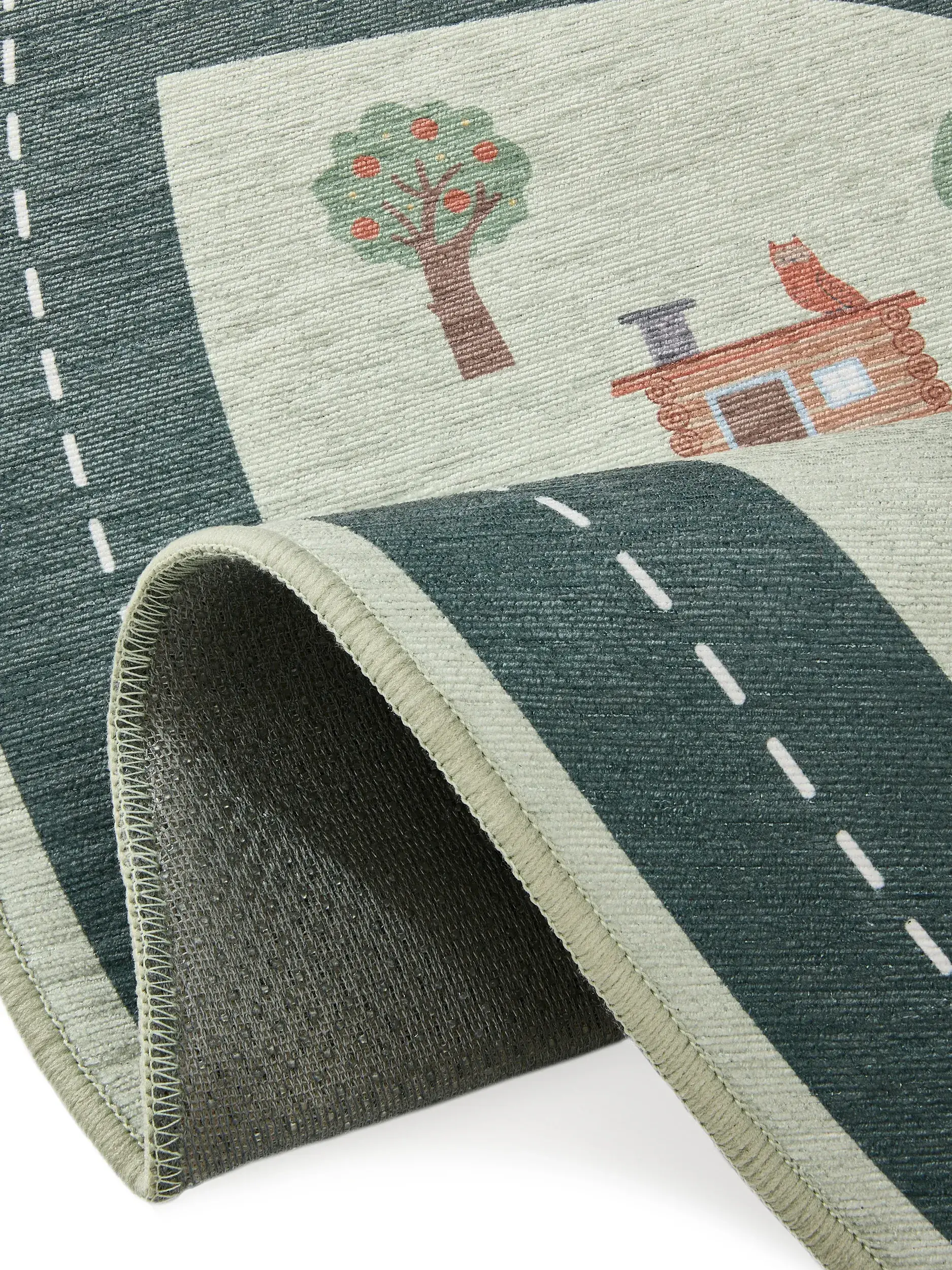 Teppe av 100% Polyester i Grønn med 100% Polyester høy lugg fra Lytte