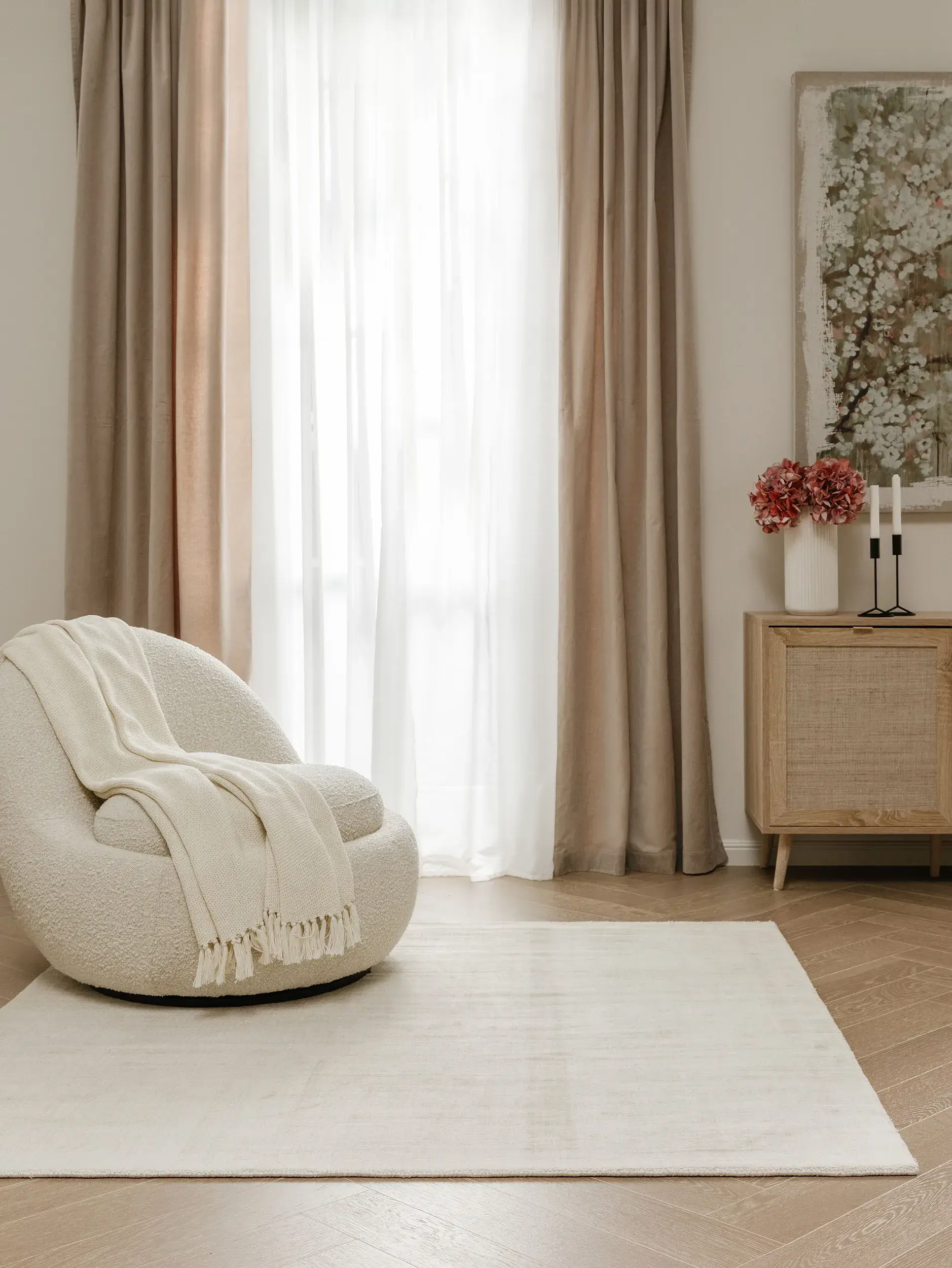 Tapis Nova en 100% Viscose en Beige de benuta pure
