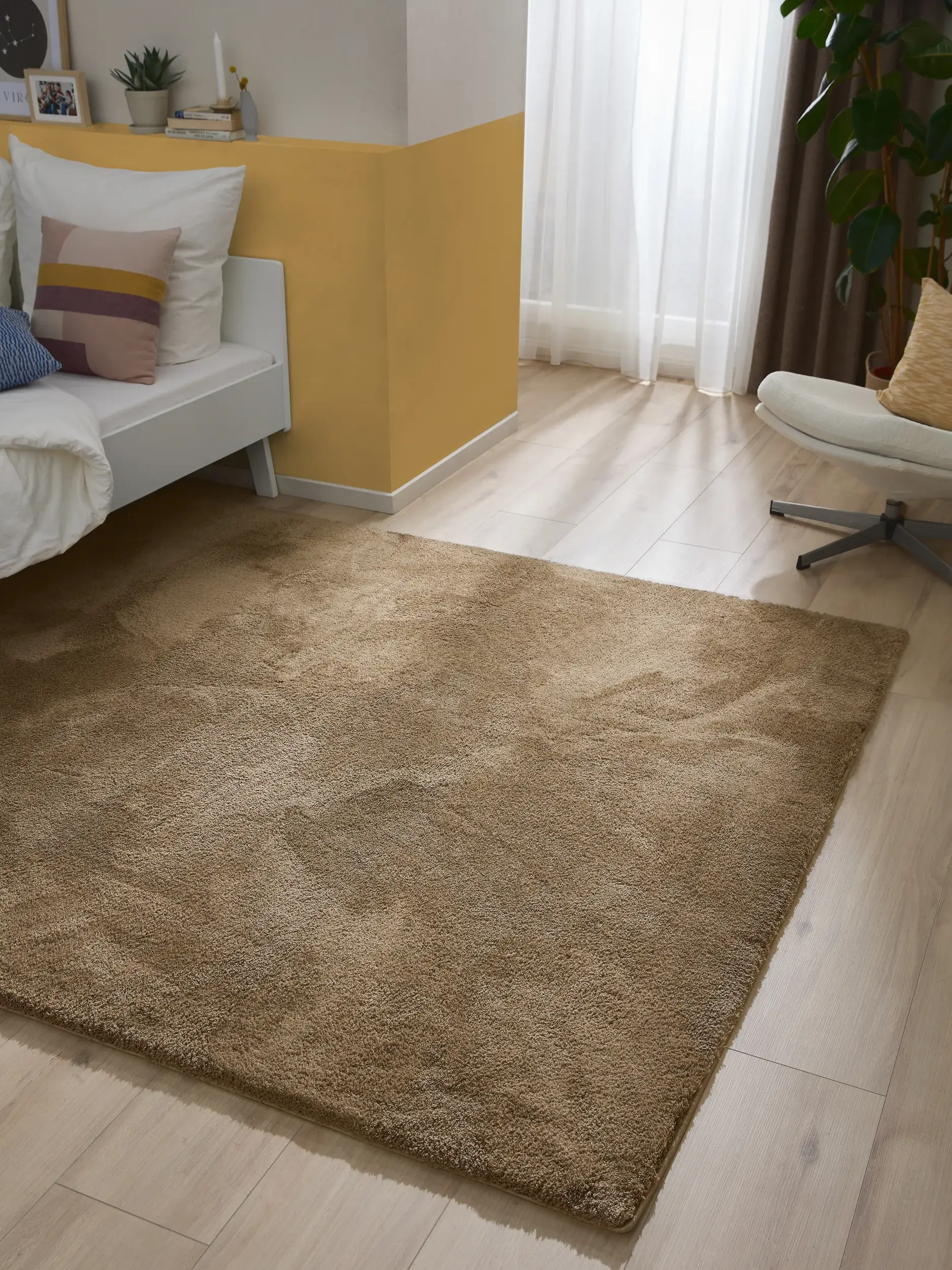 Alfombra Soda de 100% Poliéster (Microfibra) en Beige de benuta nest