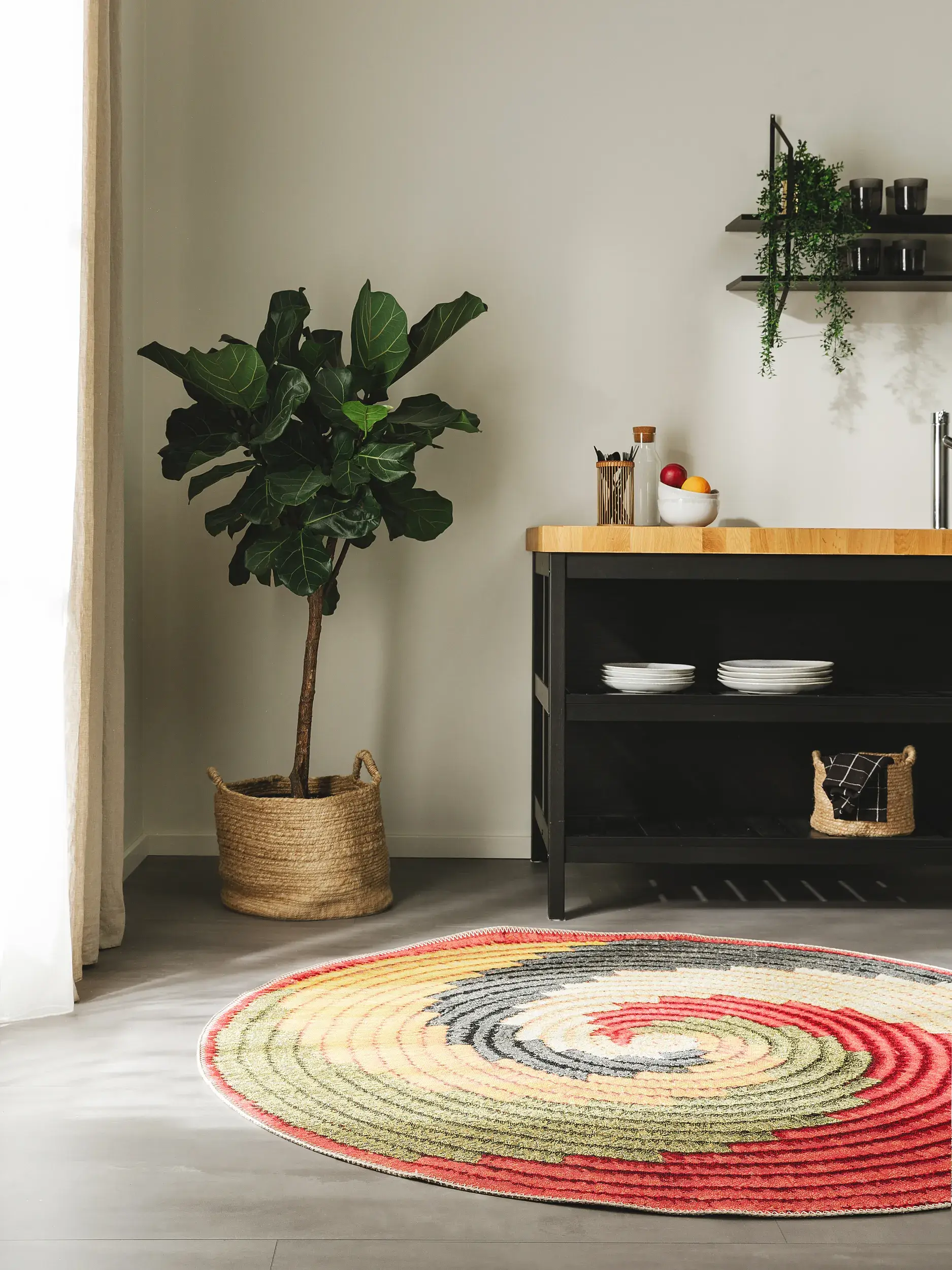 Tapijt van 76% Polypropyleen, 24% Polyester in Veelkleurig met een 76% Polypropyleen, 24% Polyester hoge pool van benuta nest