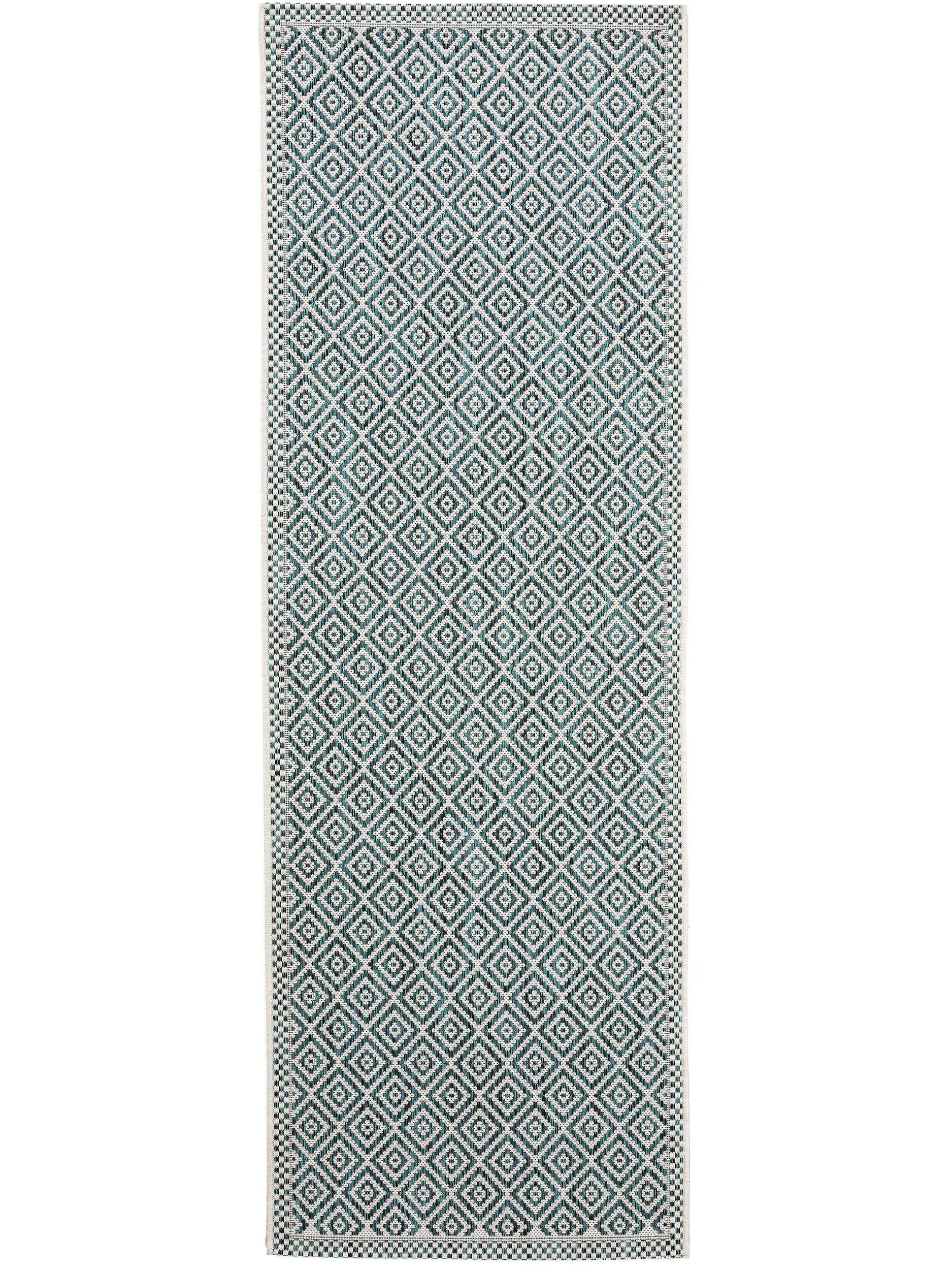 Tapijt van 100% Polypropyleen in Blauw met een 100% Polypropyleen hoge pool van benuta nest