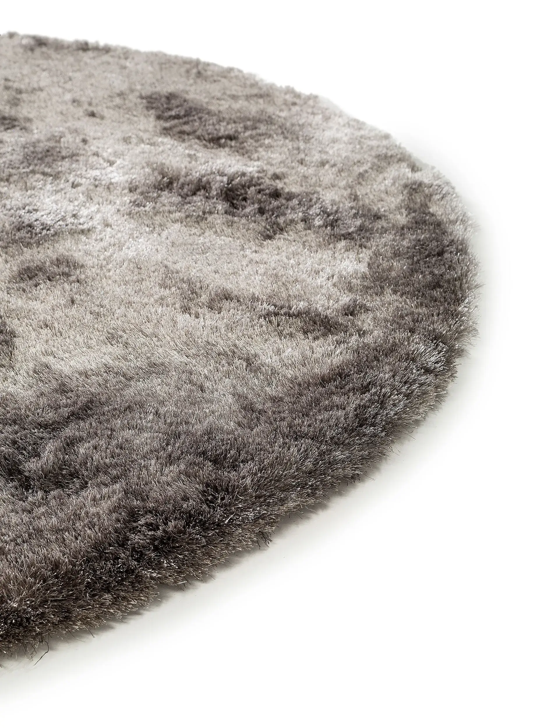 Teppich aus 100% Polyester in Grau mit 100% Polyester hohem Flor von benuta Nest