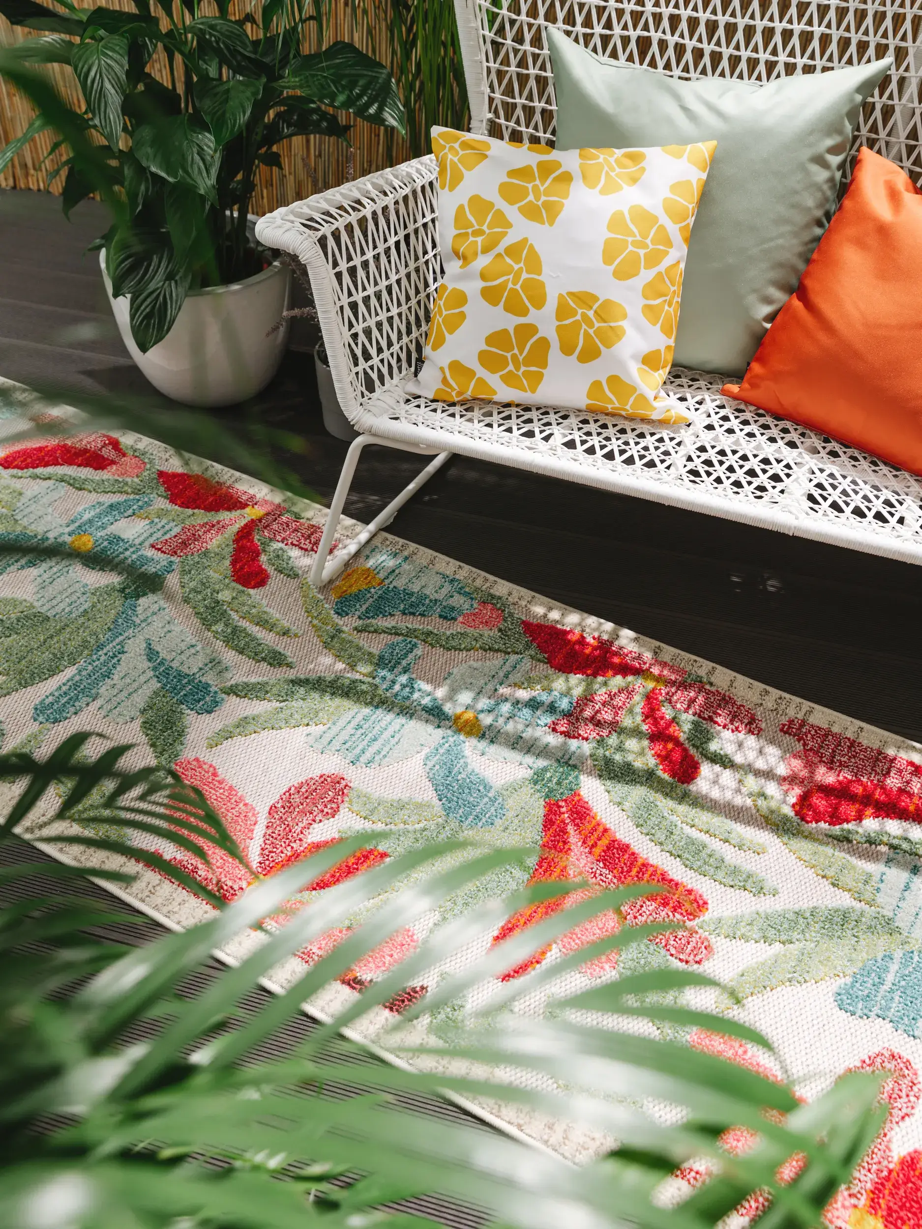 Rug made of 100% Polypropylen in Multicolour with a 100% Polypropylen high pile by benuta Nest