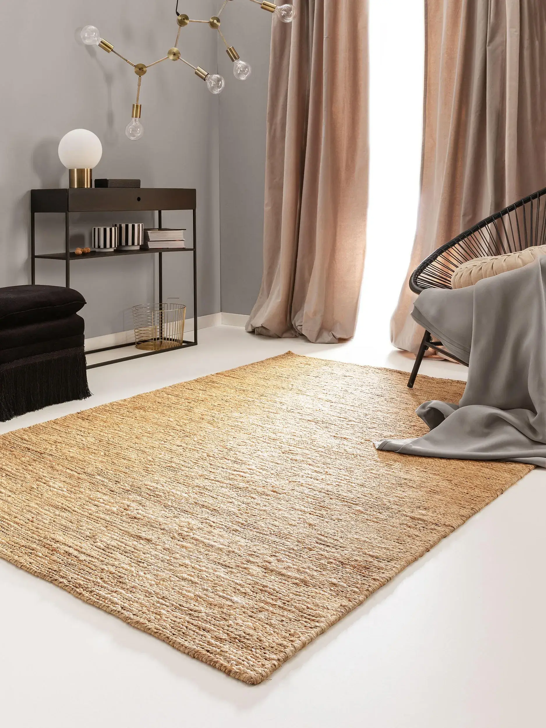 Alfombra de 100% Yute en Marrón con un pelo de {{Placeholder_Pile Height}} de altura de benuta pure