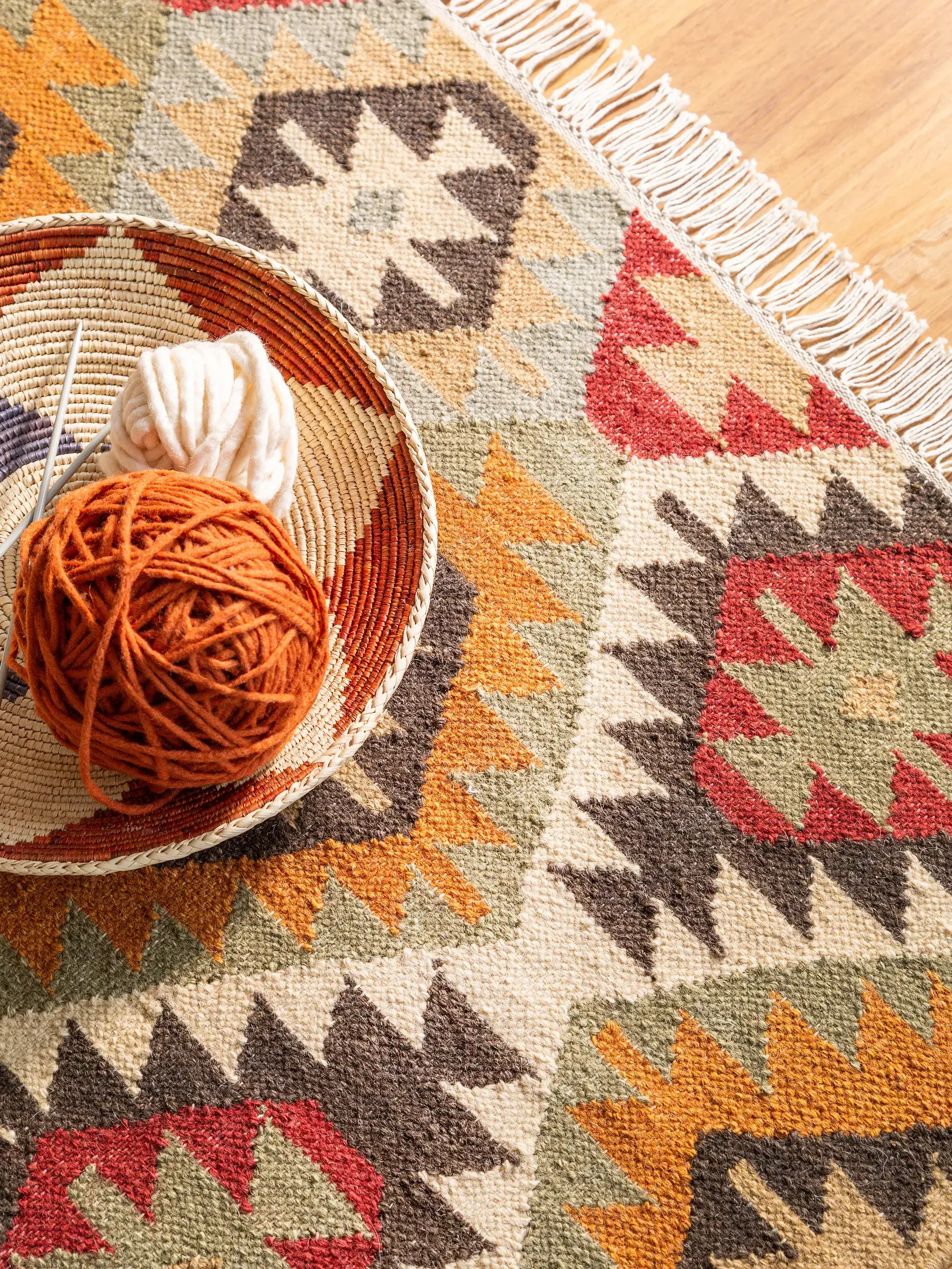 Alfombra de 90% Lana, 10% Algodón en Multicolor con un pelo de {{Placeholder_Pile Height}} de altura de benuta pure