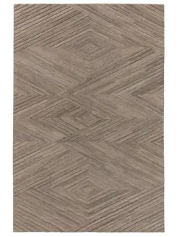 Alfombra de lana Yanis Beige/Marrón claro