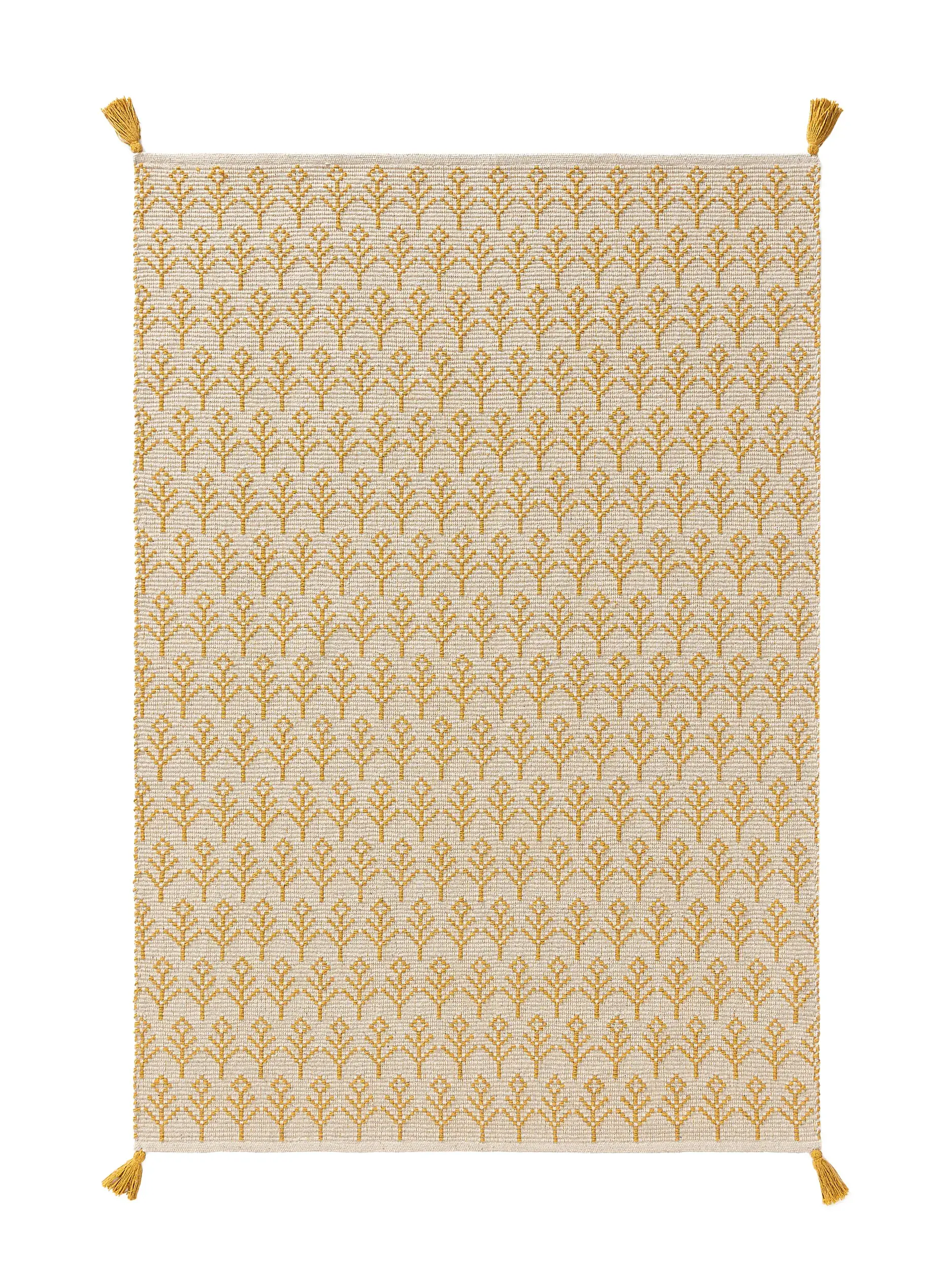 Alfombra de 60% Algodón (reciclado), 40% Poliéster en Amarillo con un pelo de {{Placeholder_Pile Height}} de altura de Lytte