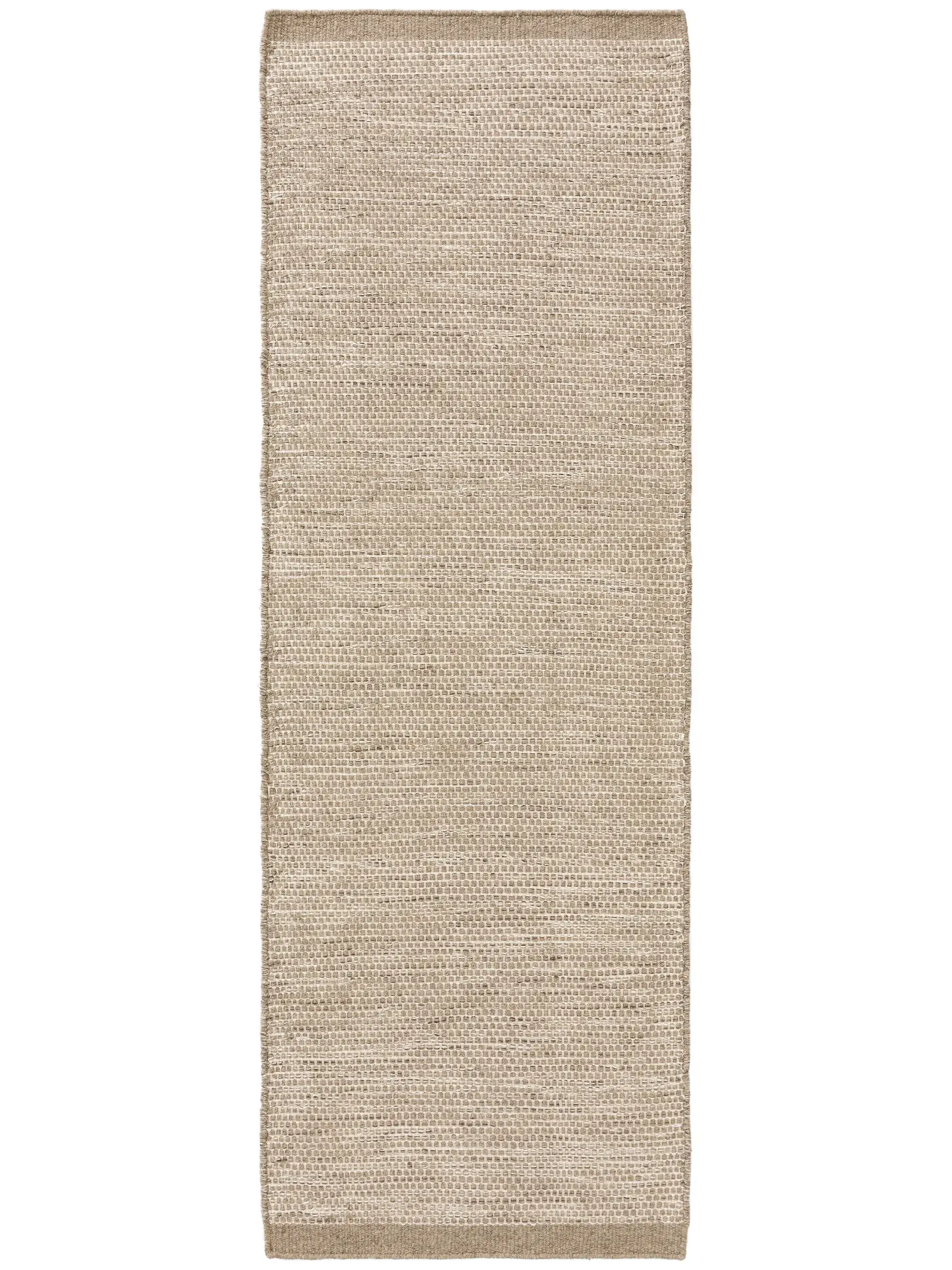 Tappeto di 80% Lana, 20% Cotone in Taupe con pelo alto 80% Lana, 20% Cotone da benuta pure