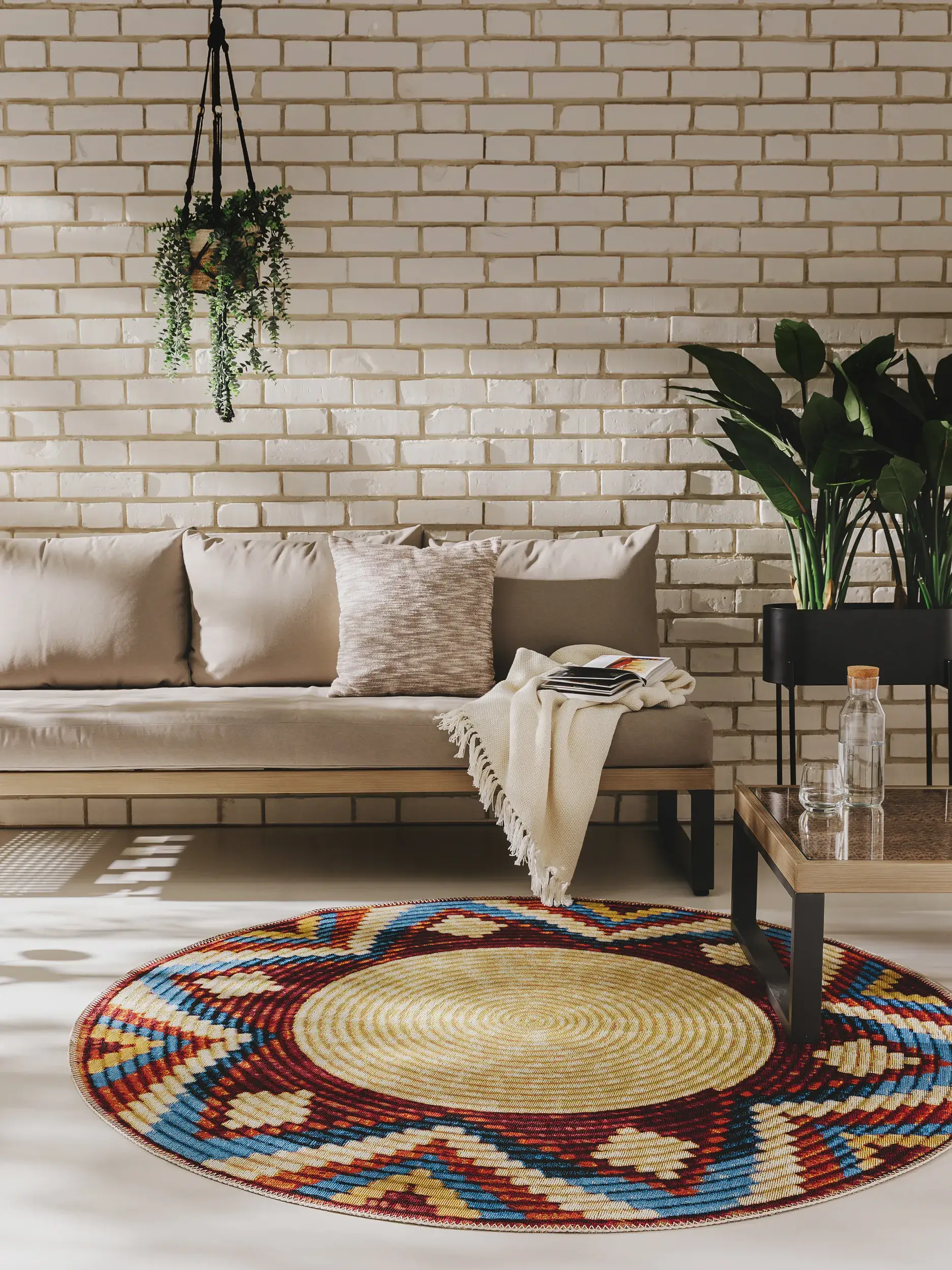 Tapijt van 76% Polypropyleen, 24% Polyester in Veelkleurig met een 76% Polypropyleen, 24% Polyester hoge pool van benuta nest