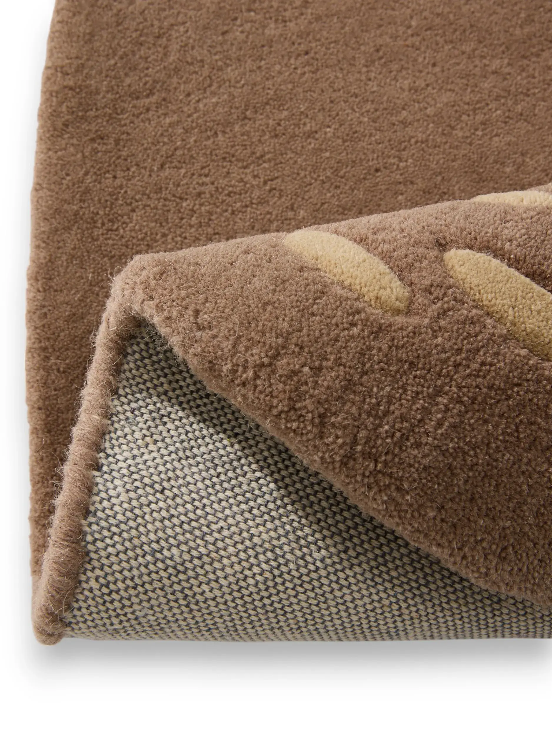 Rug made of 100% Wool in Brown with a 100% Wool high pile by Lytte