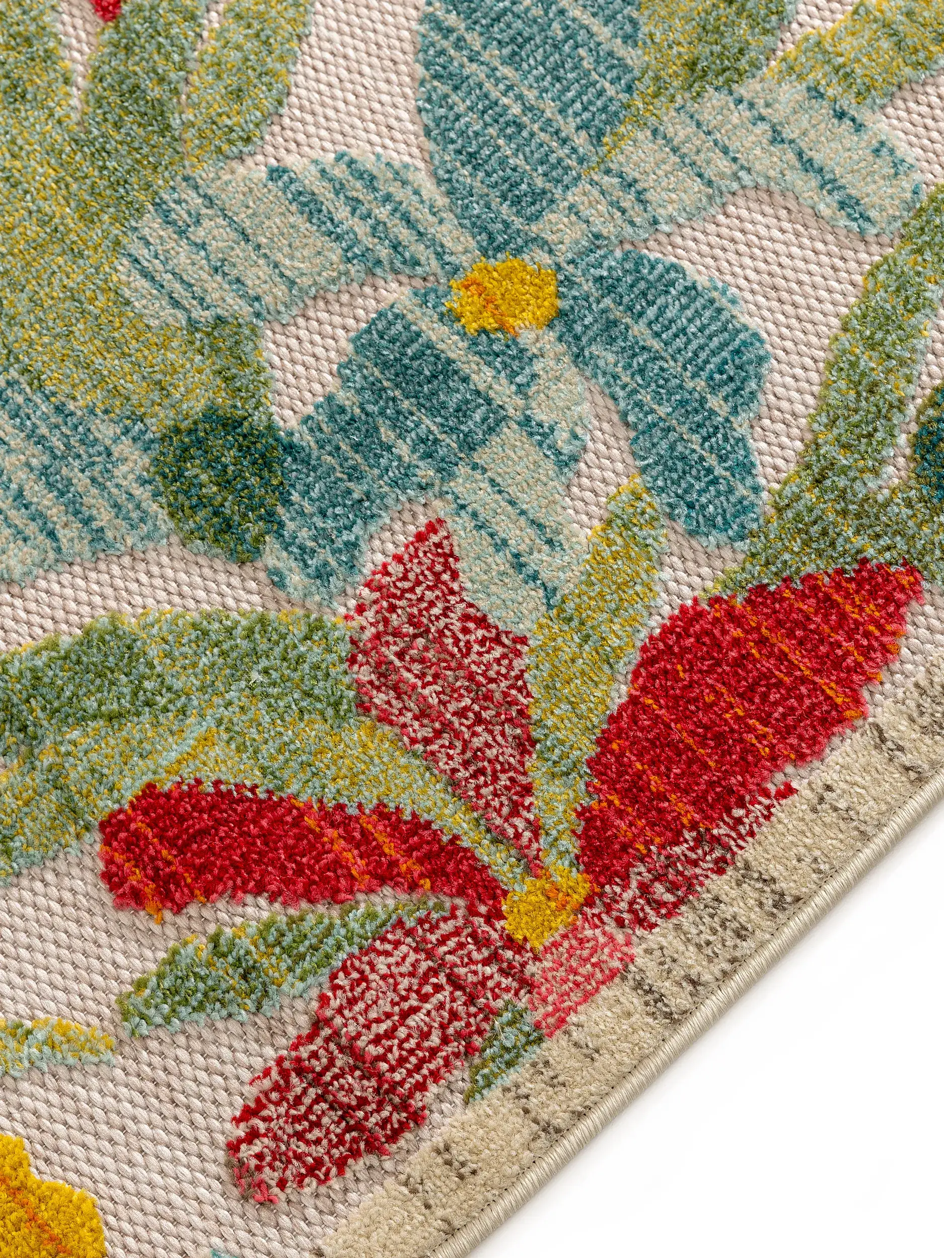 Rug made of 100% Polypropylen in Multicolour with a 100% Polypropylen high pile by benuta Nest